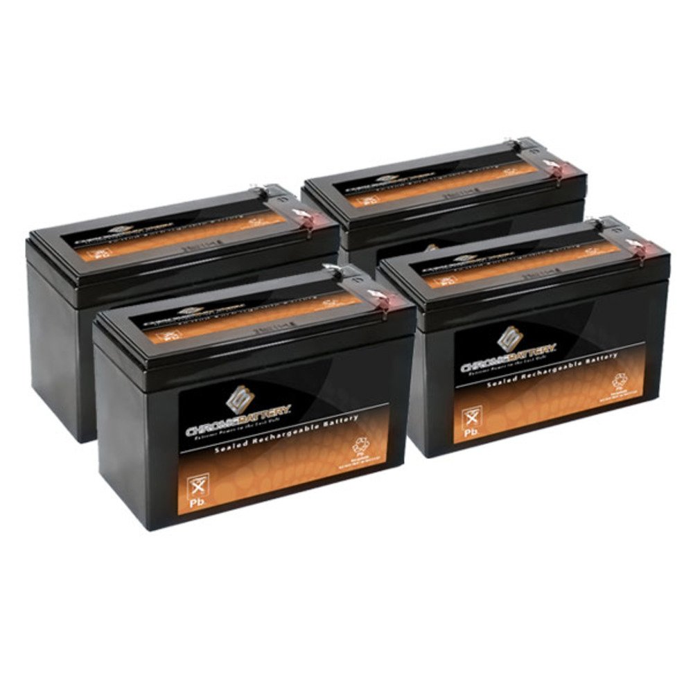 12V 7Ah SLA Replacement Battery for Amigo Mobility TravelMate - 4 Pack Chrome Batteries for Mobility Scooters & Power Wheelchairs - Long Lasting Power Solution