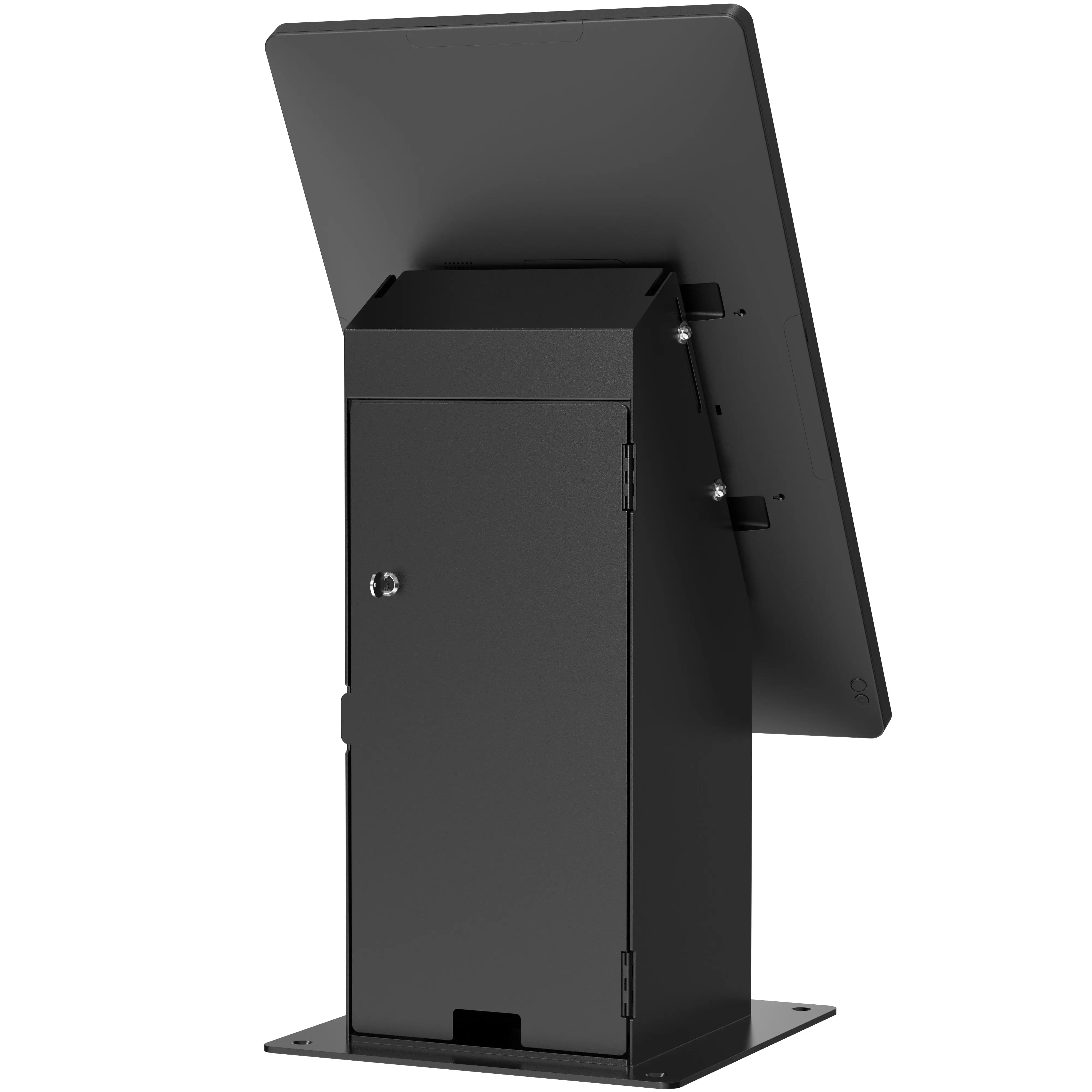 Self Service Kiosk with Built-in Printer and Storage Compartment - Touchscreen POS Terminal for Retail, Restaurant, and Business Use