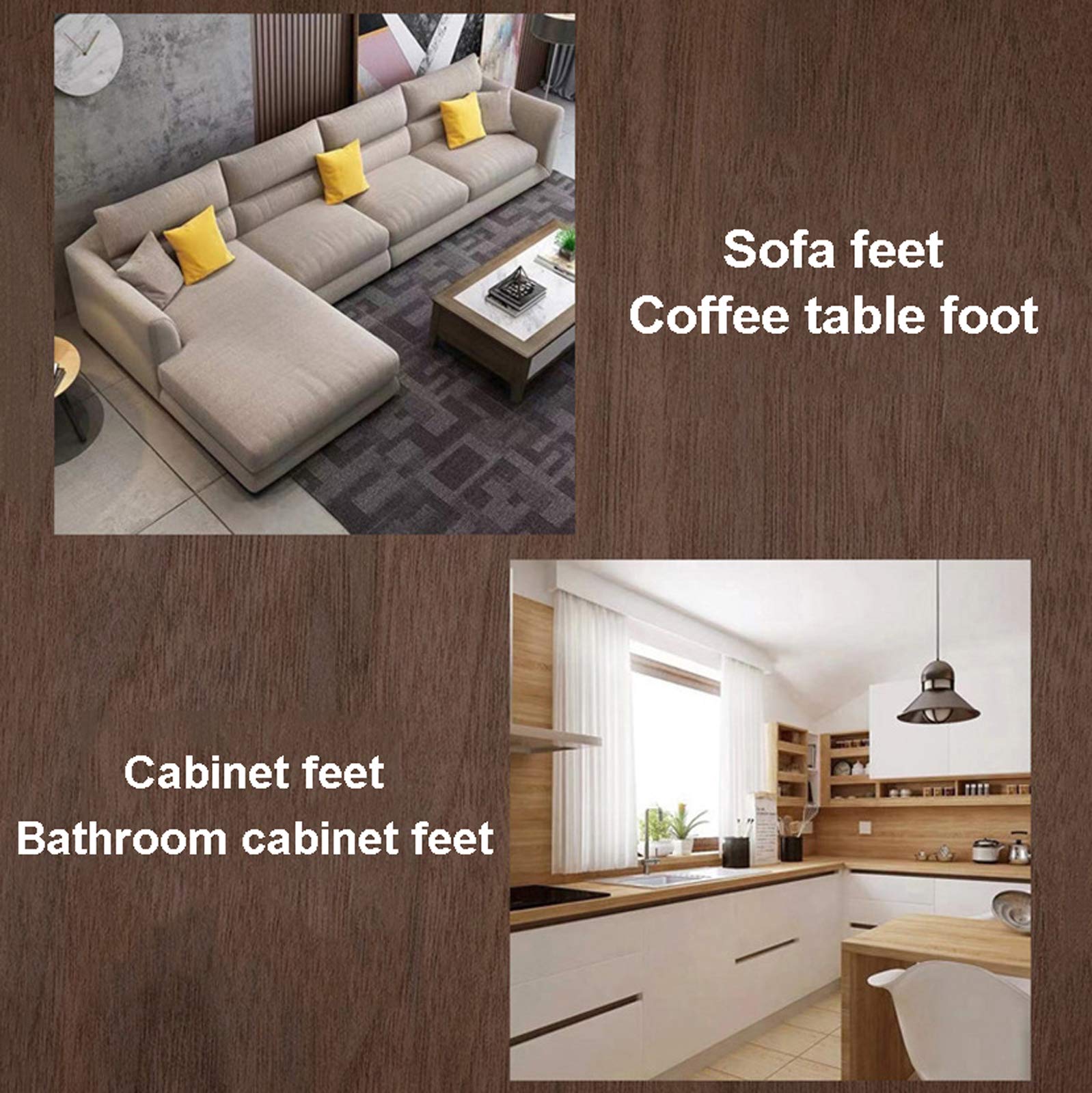 12 Inch Adjustable Furniture Support Legs - Replacement Table Legs for Sofa, Nightstand, Coffee Table, Desk & Armchair | Heavy Duty Adjustable Feet for Home & Office Furniture