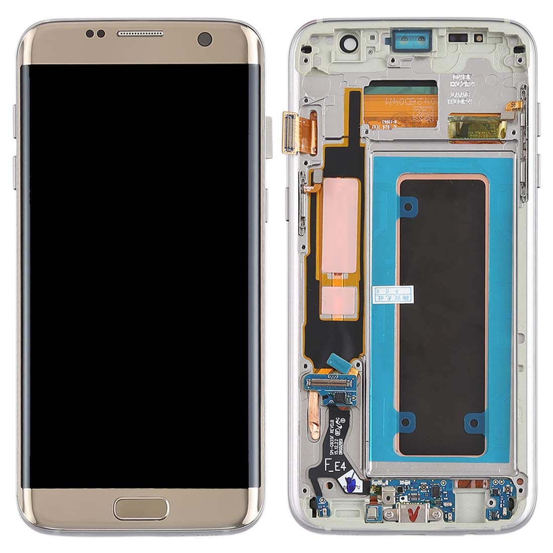 Original LCD Screen and Digitizer Full Assembly Replacement for Samsung Galaxy S7 Edge (Model G935F/G935FD) - DIY Repair Kit for Cracked or Damaged Display - Perfect for Home, Office, and Travel Use