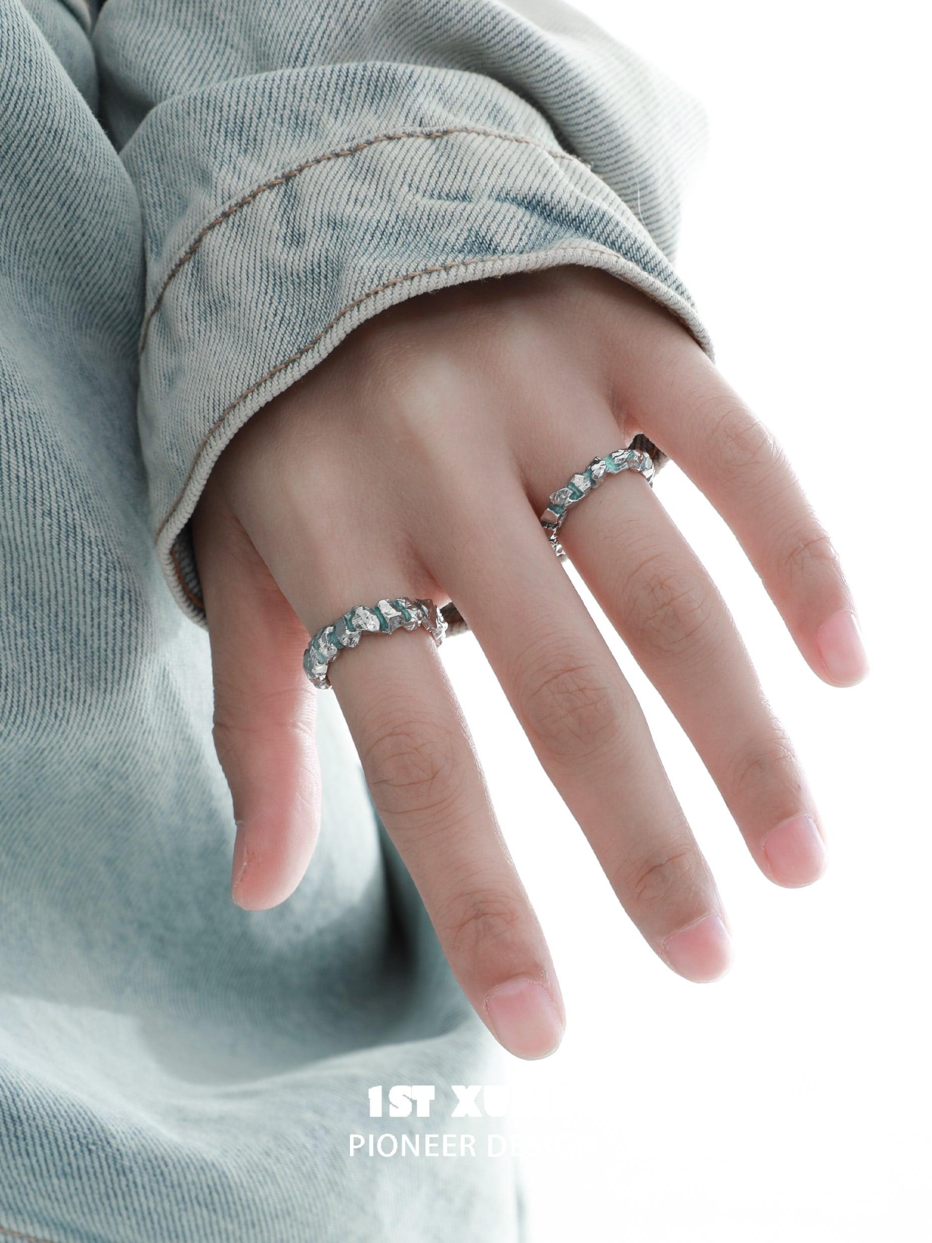 S925 Sterling Silver Drip Wax Ring™ - Elegant Handmade Jewelry for Women | Perfect for Beach Weddings, Date Nights & Boho Fashion Accessories