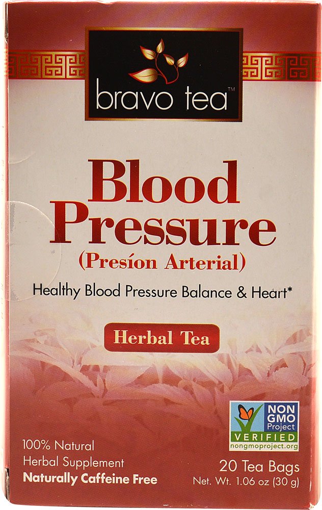 Bravo Tea Blood Pressure Herbal Tea - Natural & Caffeine-Free - 20 Tea Bags for Daily Wellness & Heart Health Support