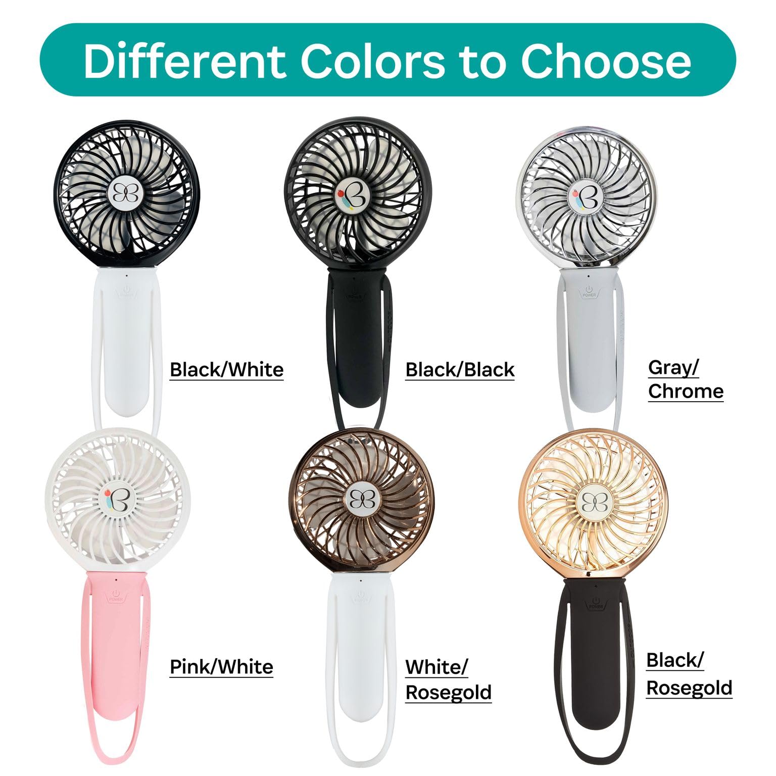 Buggygear 3 Speed USB Rechargeable Clip Fan with Power Bank & LED Flashlight - Portable Cooling Fan for Camping, Travel, Dorm, Office, Outdoor Activities (White/Rose Gold) | Perfect for Summer, Beach, Picnics & Emergency Power Backup