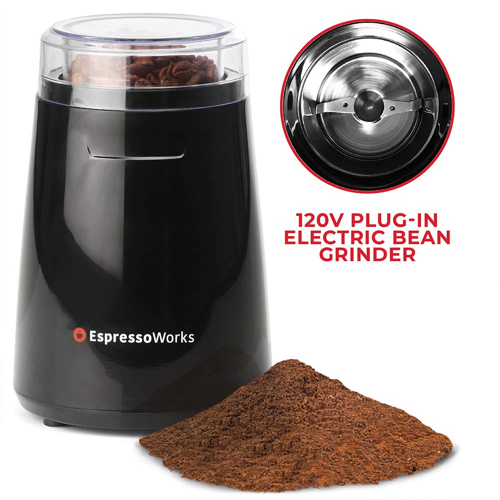 EspressoWorks 19-Bar Professional Espresso Machine with Milk Frother - 10-Piece Cappuccino & Latte Maker Set (1250W, Silver) - Perfect for Home Baristas, Coffee Shops & Office Use - Makes Rich Espresso, Creamy Lattes & Frothy Cappuccinos with One-Touch Operation - Ideal Coffee Gift for Holidays & Special Occasions