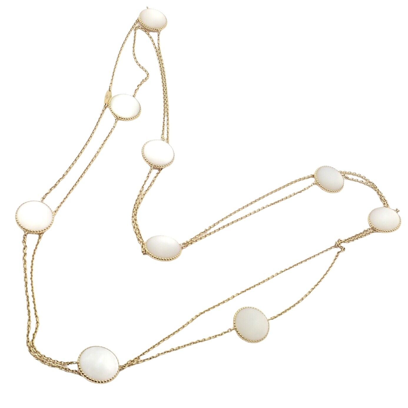 Christian Dior 18k Gold Rose de Vents Mother of Pearl Diamond 42