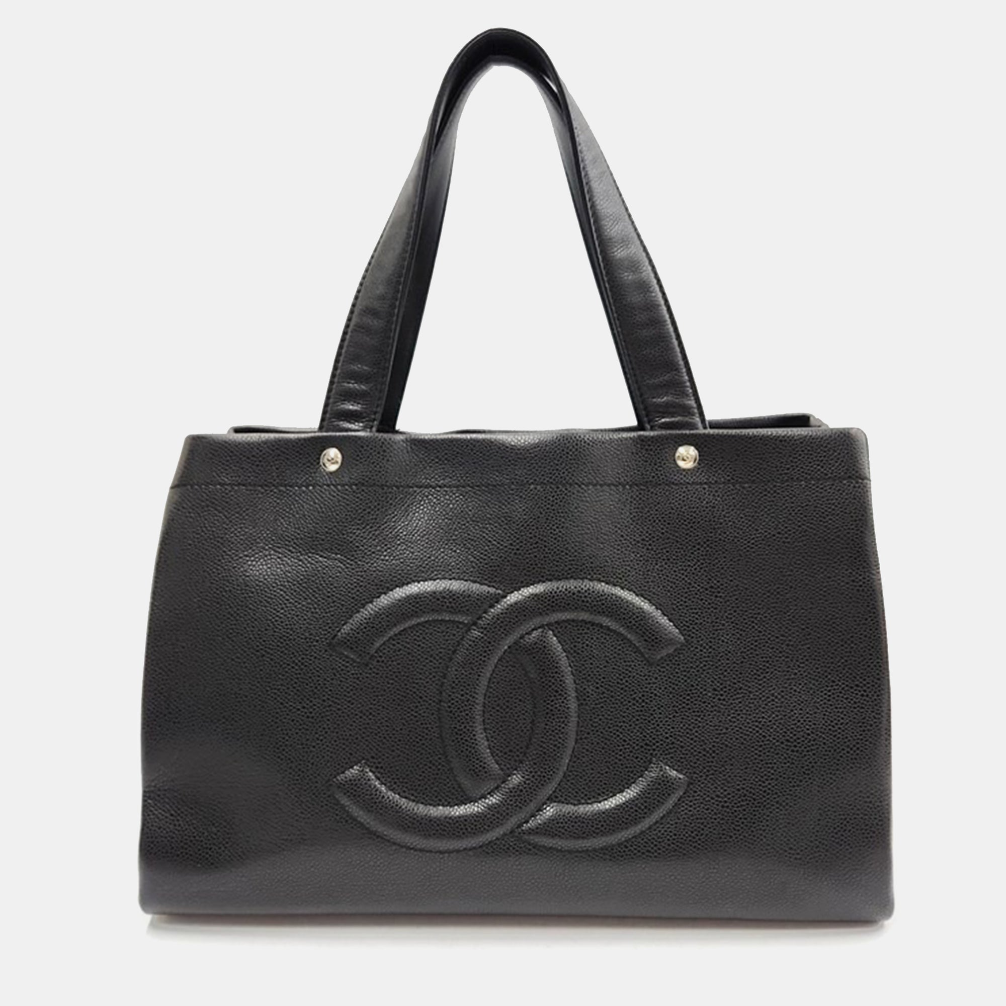 Luxury Black Caviar Leather Shoulder Bag for Women - Elegant Designer Handbag for Work, Travel & Evening Out
