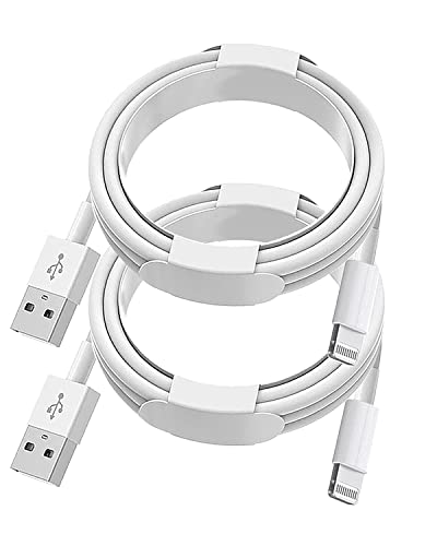 2-Pack 3ft iPhone Lightning Cable - Fast Charging & High-Speed Data Sync USB Cable for iPhone 14/13/12/11/X/8/7 - Perfect for Home, Office & Travel Use