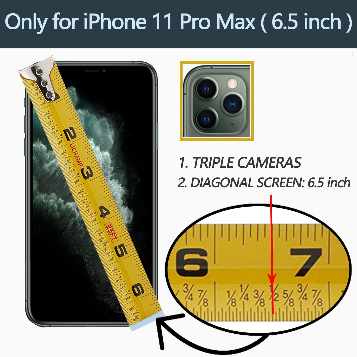 Premium Leather Wallet Case for iPhone 11 Pro Max (6.5