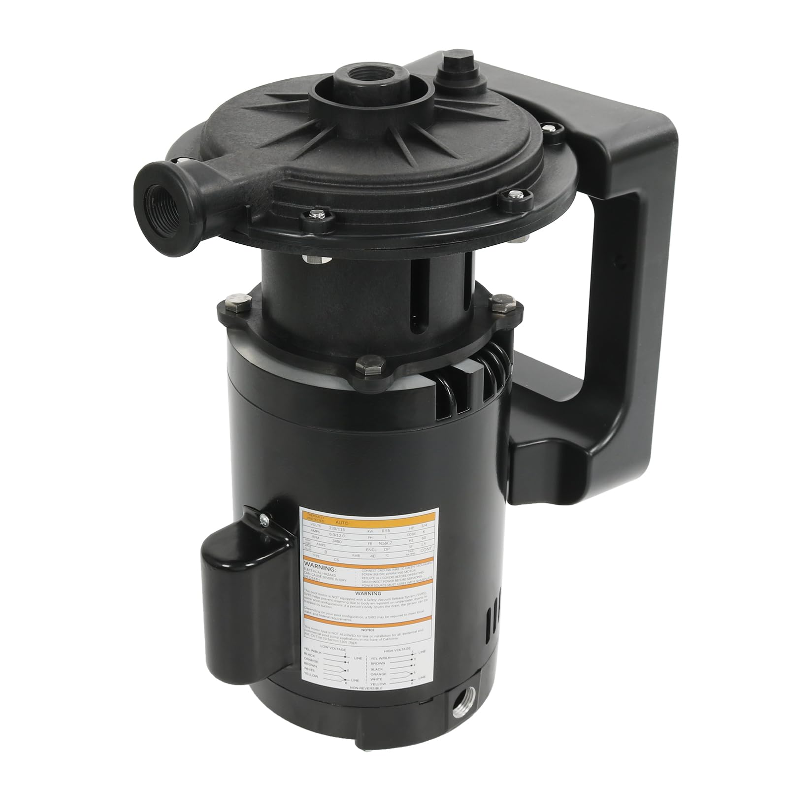 Polaris PB4-60 Booster Pump 3/4 HP Replacement - Compatible with PB460 Booster Pump for 180-480 PSI Pressure Pool Cleaners | Ideal for Inground Pool Maintenance & Automatic Pool Cleaning Systems