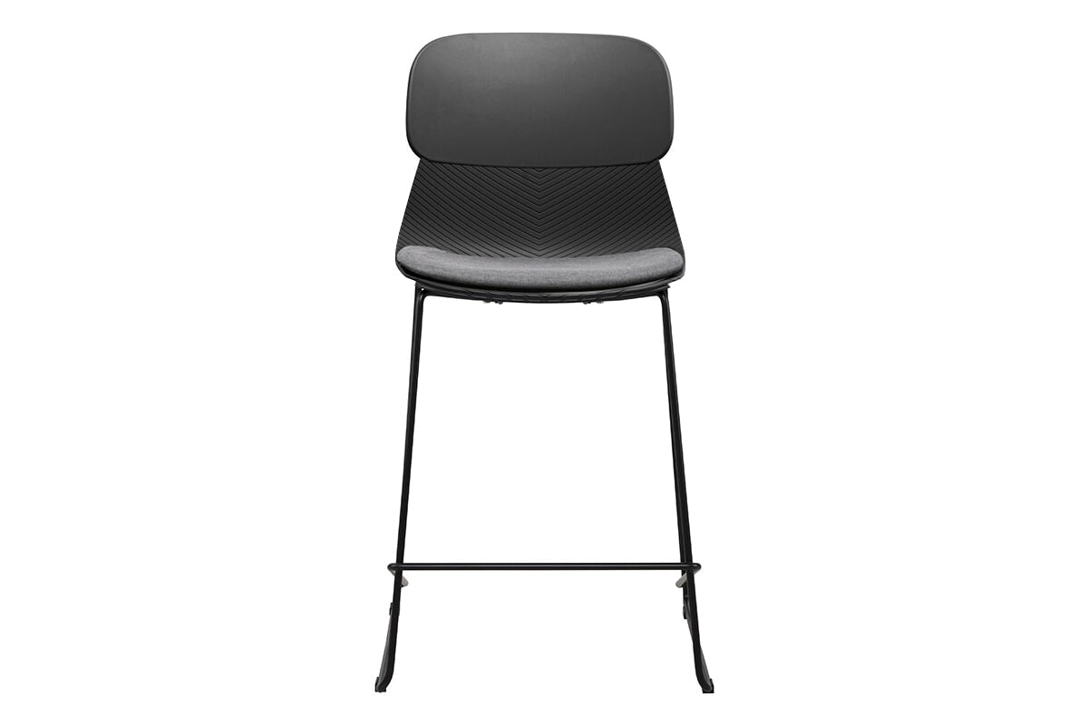 Sammy Counter Stool with Sled Base - 30 Inch Bar Height Stool, Durable Plastic Construction - Perfect for Kitchen Islands, Breakfast Bars & Home Decor