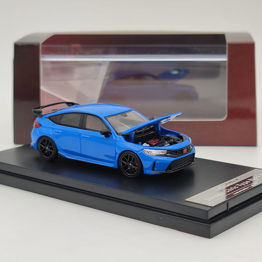 1/64 MOTORHELIX Honda Civic Type R FL5 Diecast Model Car - Blue Pearl Racing Edition - Collectible Toy for Adults & Kids - Perfect for Display, Gifts & Racing Enthusiasts