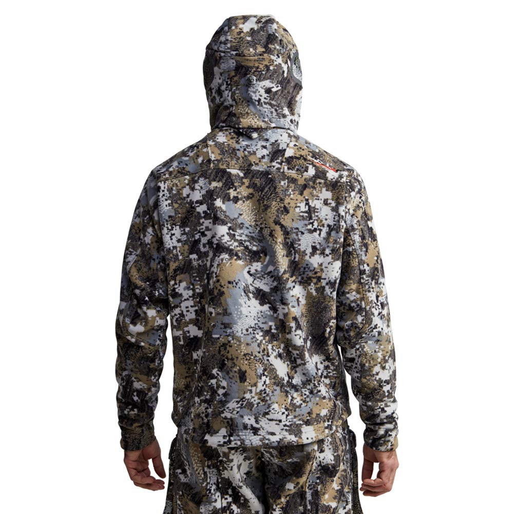 SITKA Men's Standard Stratus Windstopper Water Repellent Ultra-Quiet Fleece Hunting Jacket with Removable Hood - Elevated II - XX-Large Tall | Cold Weather Hunting Gear for Outdoor Adventures & Wilderness Exploration