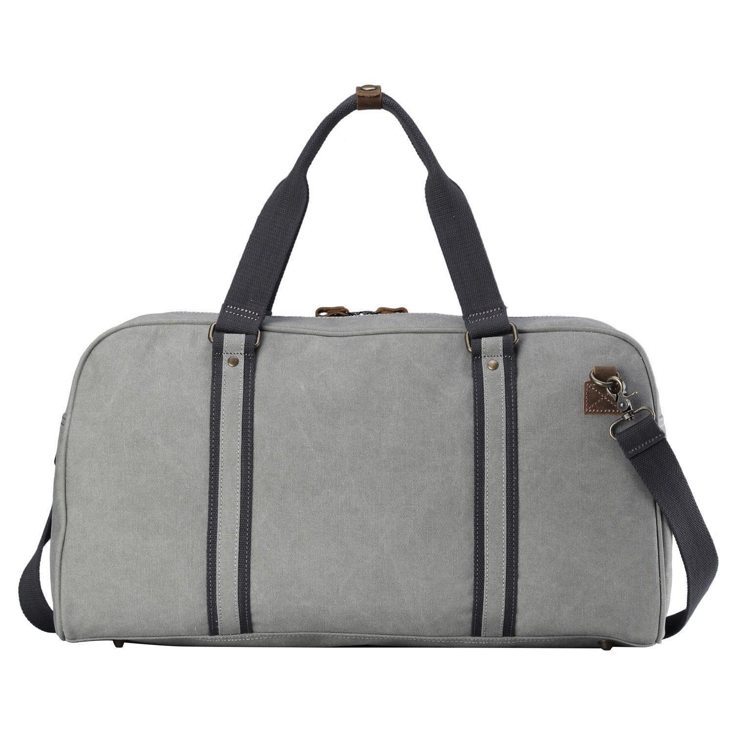 TRP0389 Troop London Classic Canvas Travel Duffel Bag - Large Waterproof Holdall for Gym, Weekend Trips & Air Travel | Durable Carry-On Luggage for Men & Women