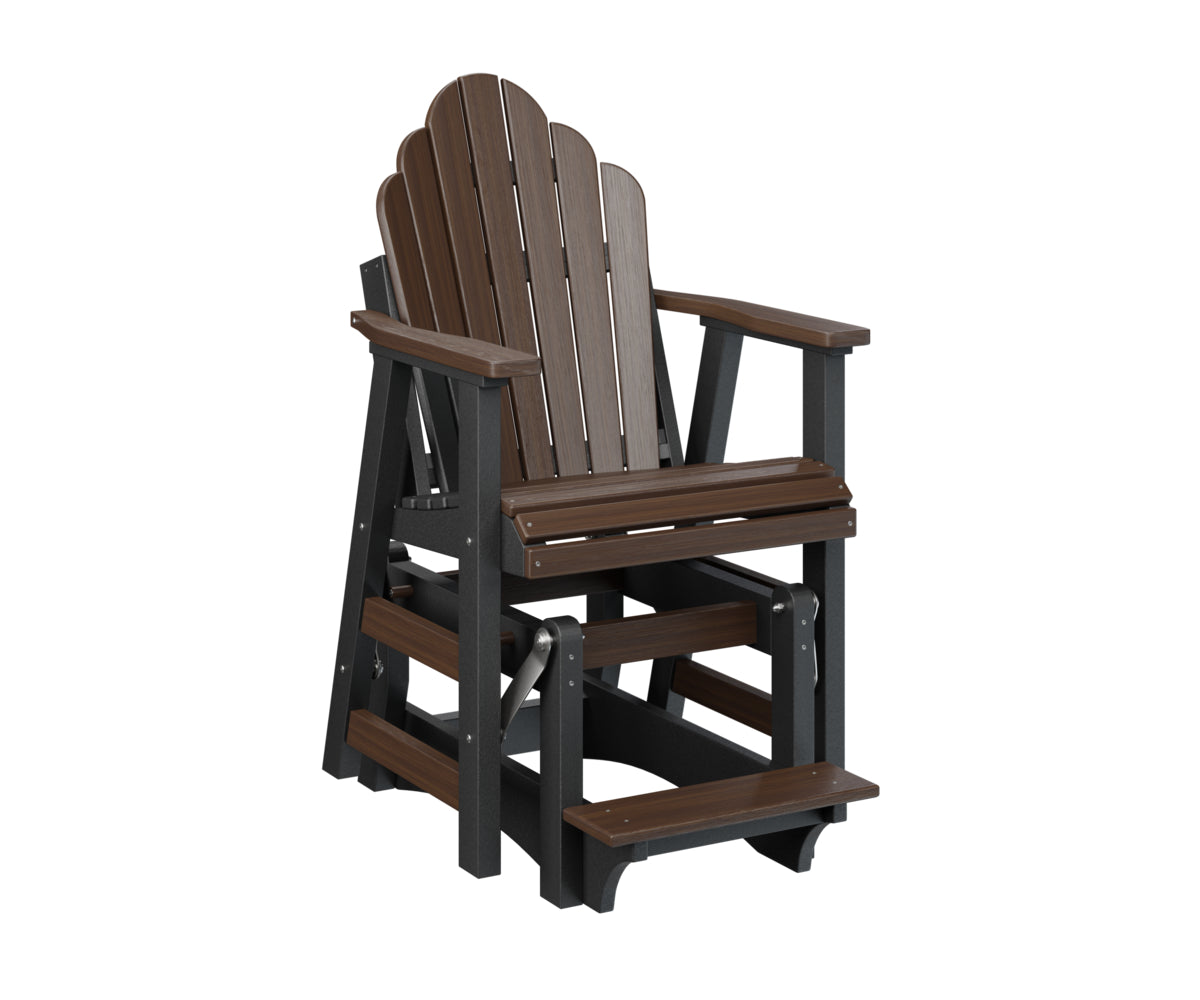 Berlin Gardens Cozi Back Single Counter Glider - Outdoor Patio Swivel Bar Stool for Kitchen Island, Deck & Poolside Relaxation