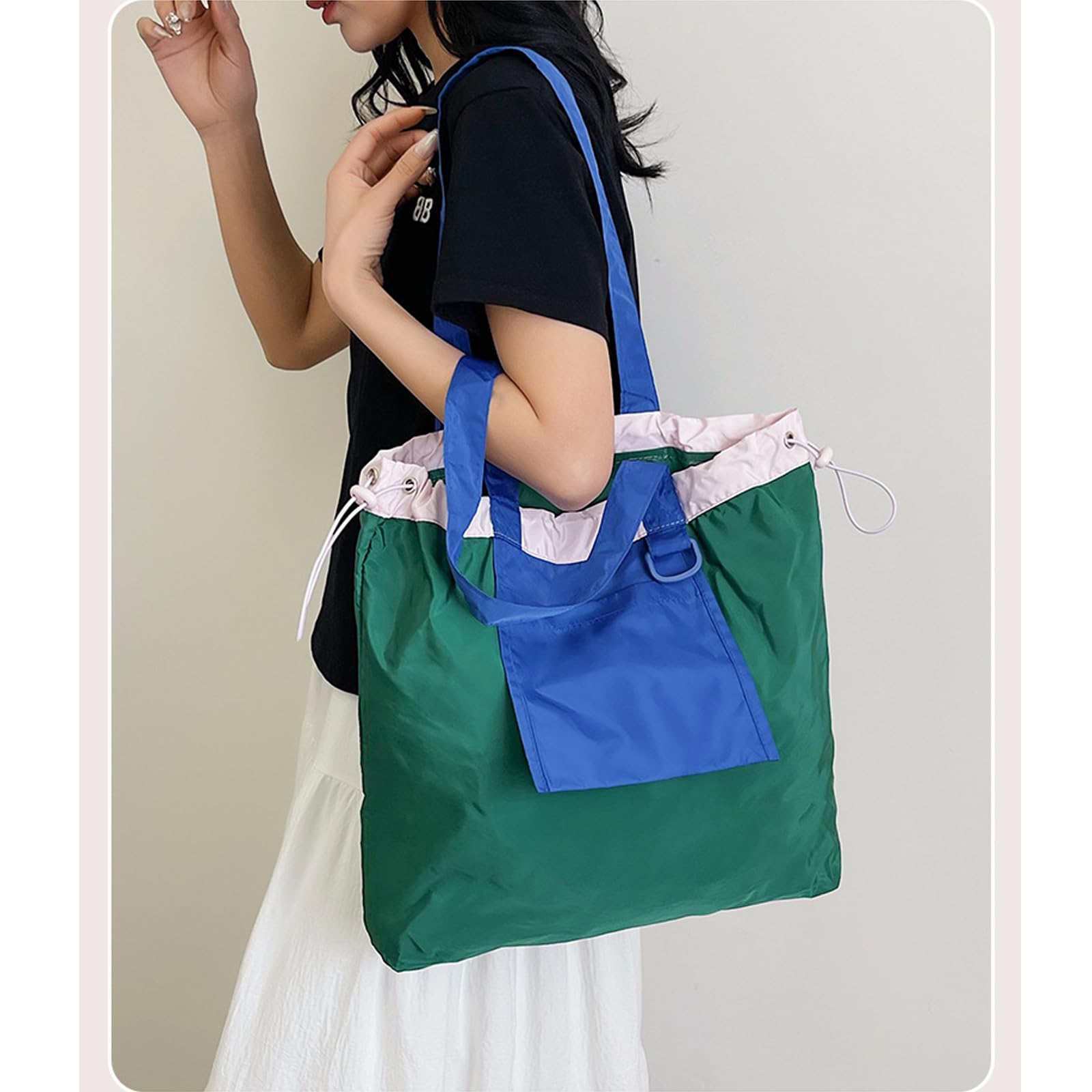Stylish Lightweight Travel Tote Bags for Women - Large Reusable Grocery & Beach Shoulder Bag - Perfect for Shopping, Travel & Daily Use