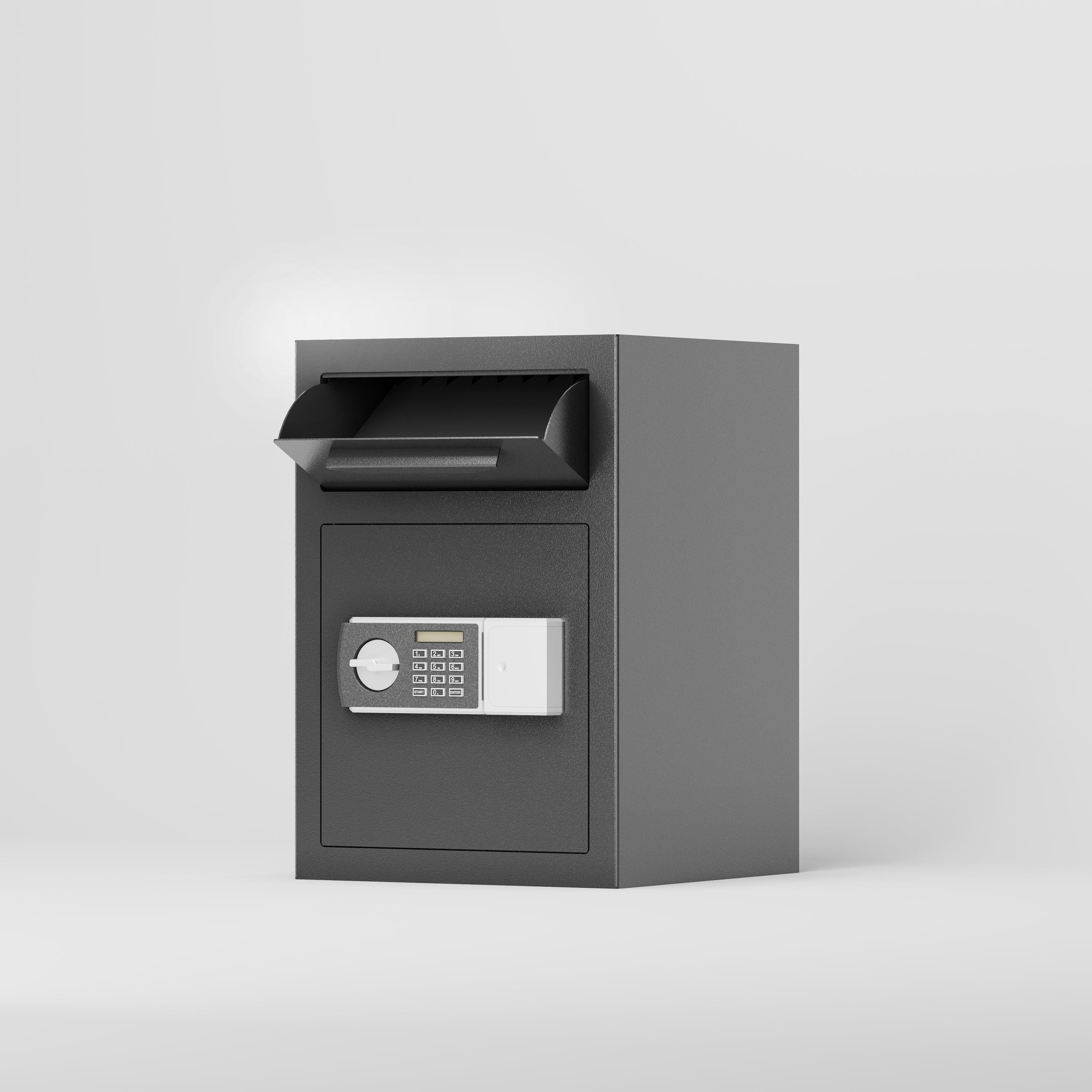 Carbon Steel Digital Depository Safe with Electronic Code Lock & Deposit Slot - Secure Cash Box for Home, Hotel, Restaurant & Office - Ideal for Retail Stores, Small Businesses and Night Drop Security