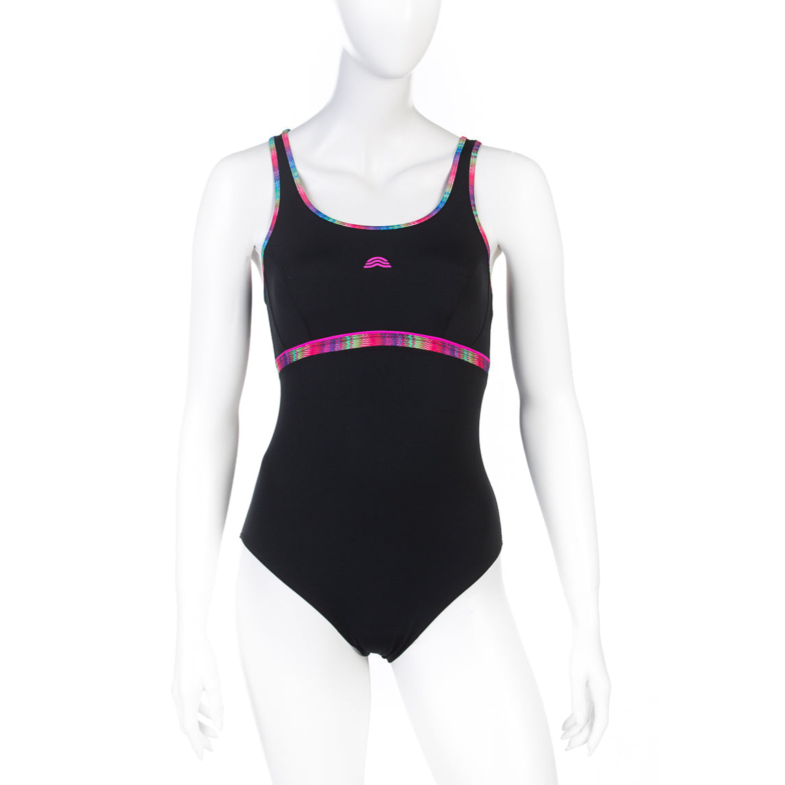 Aquarapid Women's Amic Body Shape Swimsuit - Black & Multi Color CC - Perfect for Beach, Pool & Summer Vacations