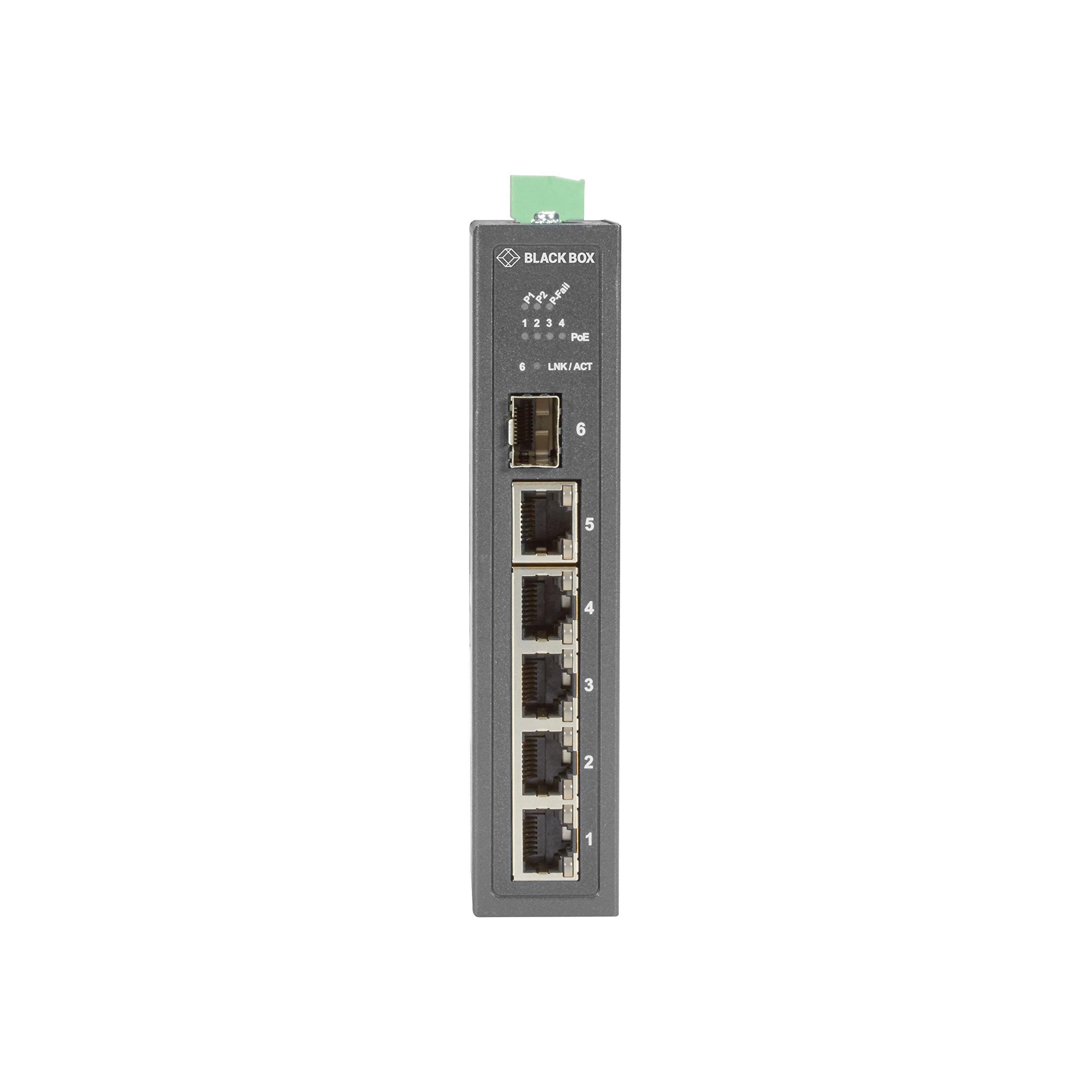 6-Port Unmanaged PoE Ethernet Switch with Wide Temperature Range - Ideal for Industrial Networks, Outdoor Security Cameras, and Harsh Environments