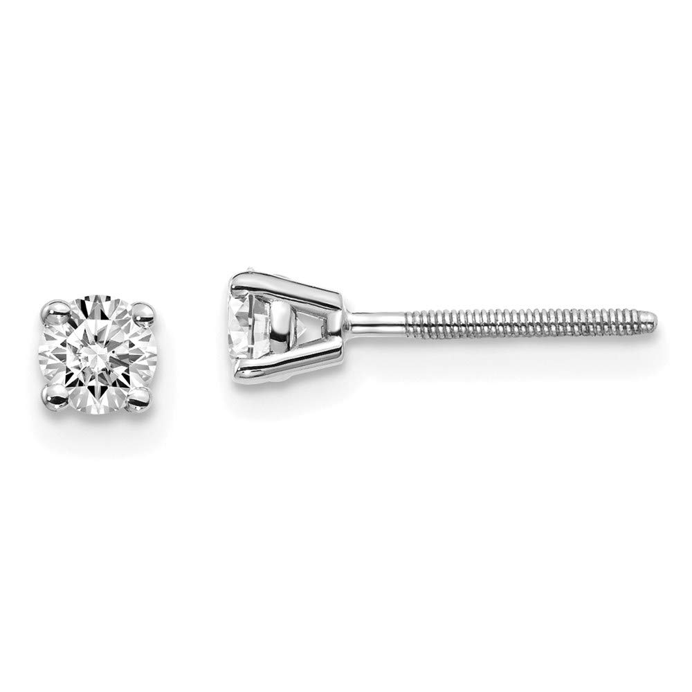 14K White Gold Lab-Grown Diamond Stud Earrings for Women | GSI Certified | Perfect for Everyday Wear, Weddings & Special Occasions