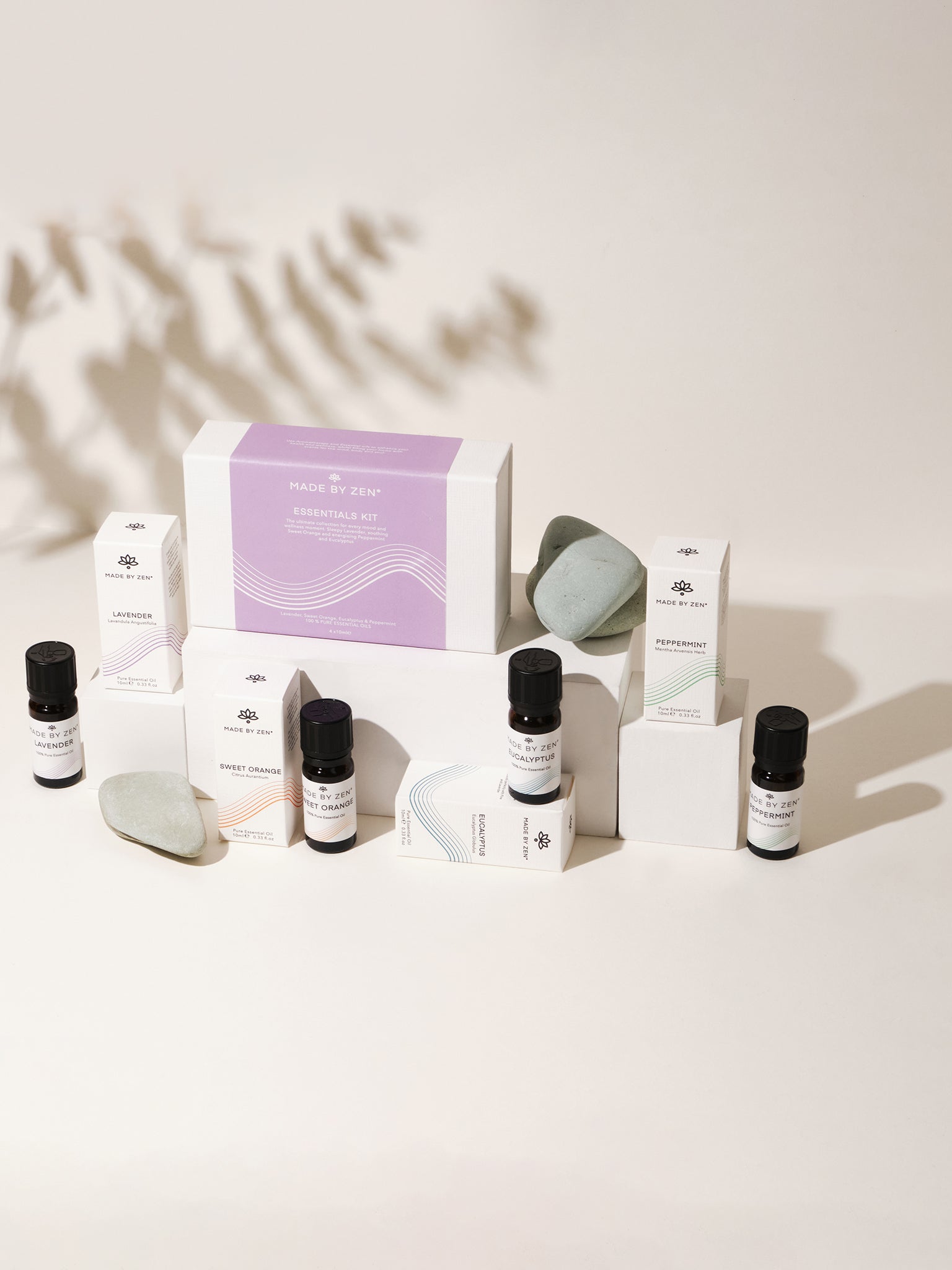 Made By Zen Essential Oil Collection Set - 100% Pure Aromatherapy Oils for Relaxation, Stress Relief & Home Diffuser - Perfect for Spa, Yoga & Meditation