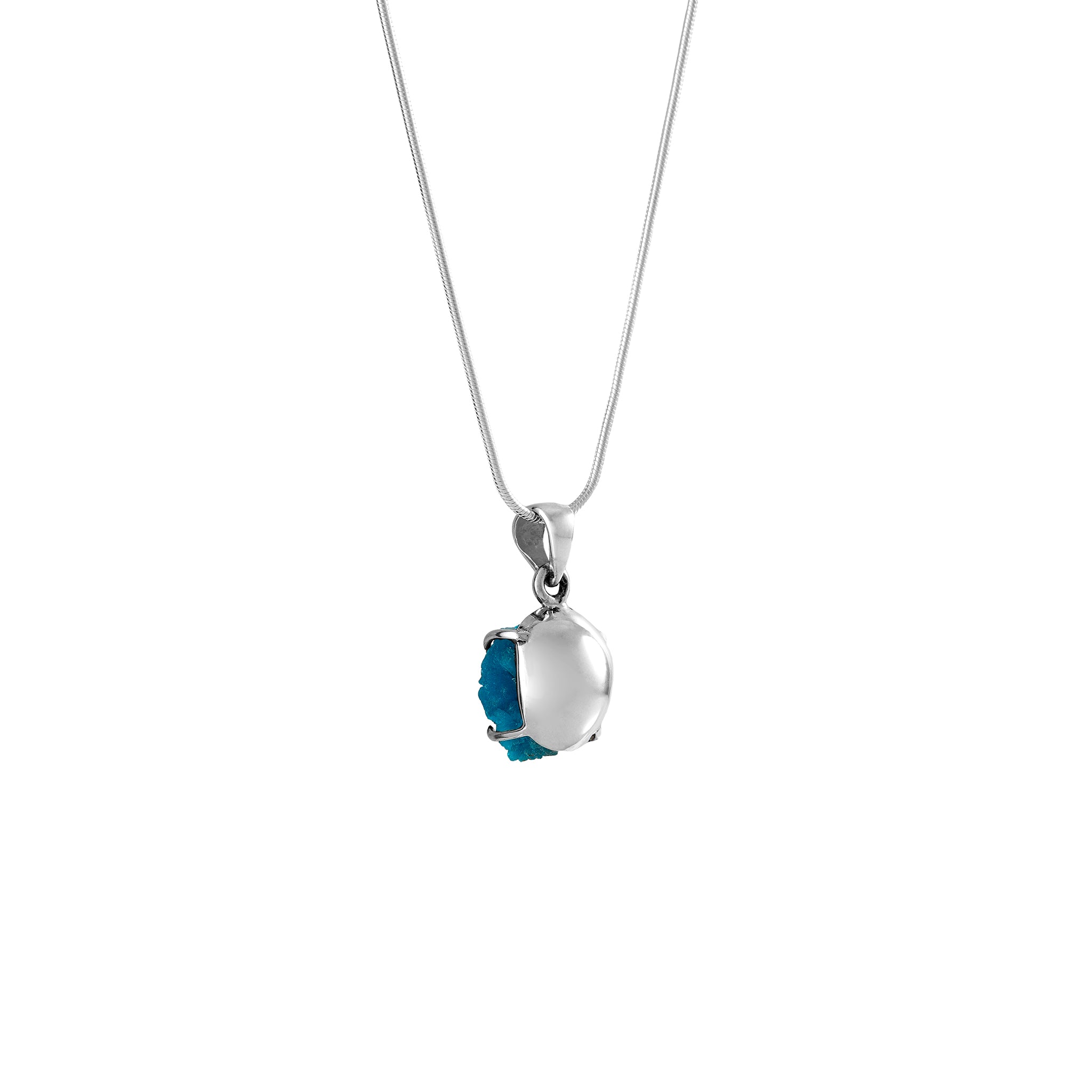 Natural Cavansite Crystal Pendant Necklace - Healing Stone Jewelry for Meditation, Energy Balancing & Spiritual Growth - Perfect for Yoga, Reiki & Chakra Alignment