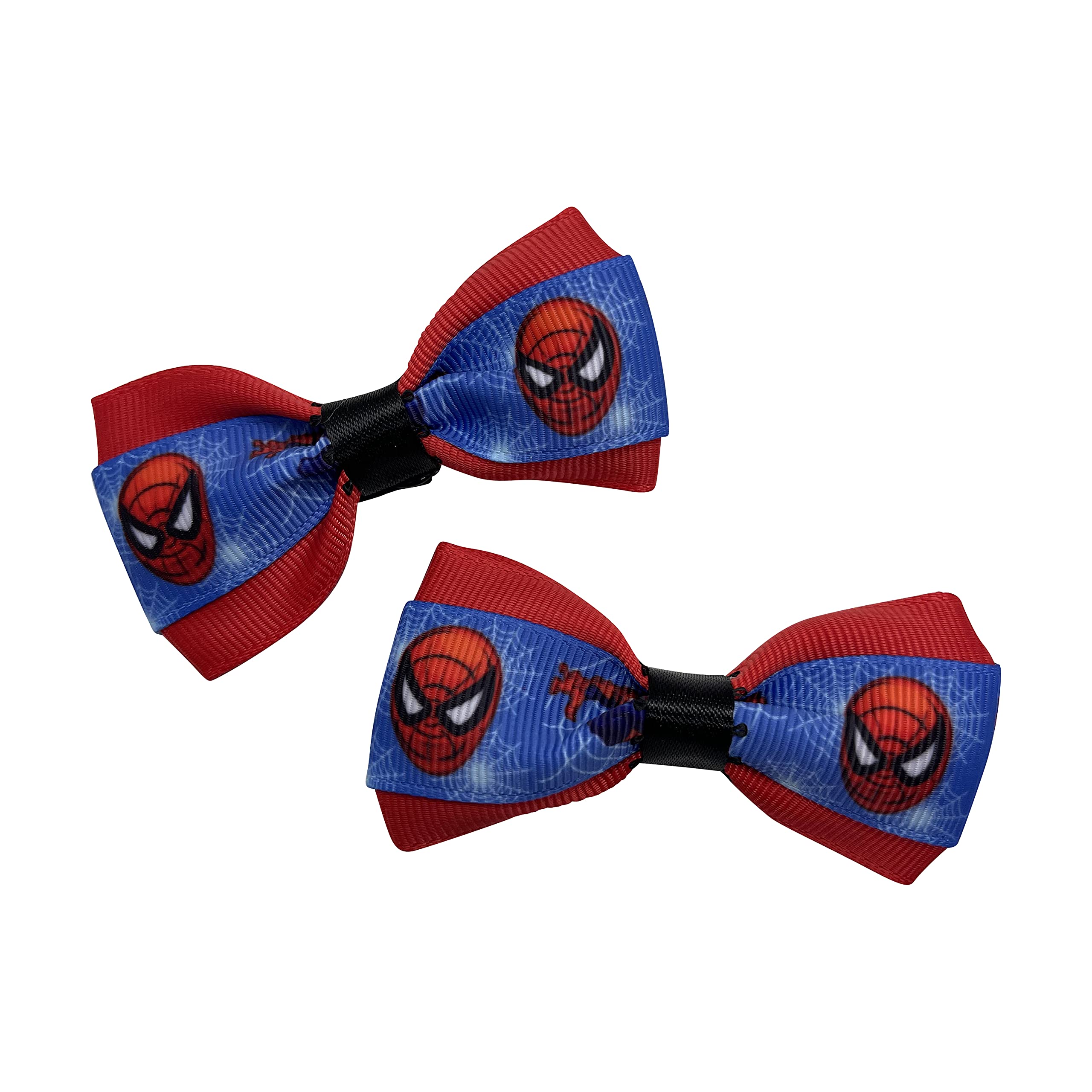 Superhero Hair Bow Set for Girls - Cute Pigtail Hair Bows for Toddlers & Little Girls - Perfect for Birthday Parties, School, and Daily Wear