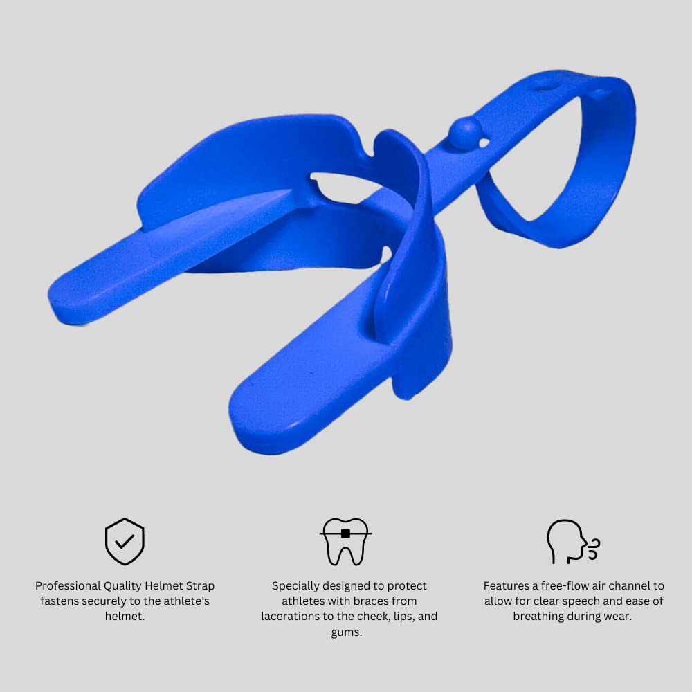 Ultra-Guard All Sport Mouthguard with Professional Helmet Strap - Double Protection for Upper & Lower Teeth | Designed for Athletes with Braces in Football, Hockey, Boxing & MMA | Comfortable Fit for Contact Sports Training & Competition