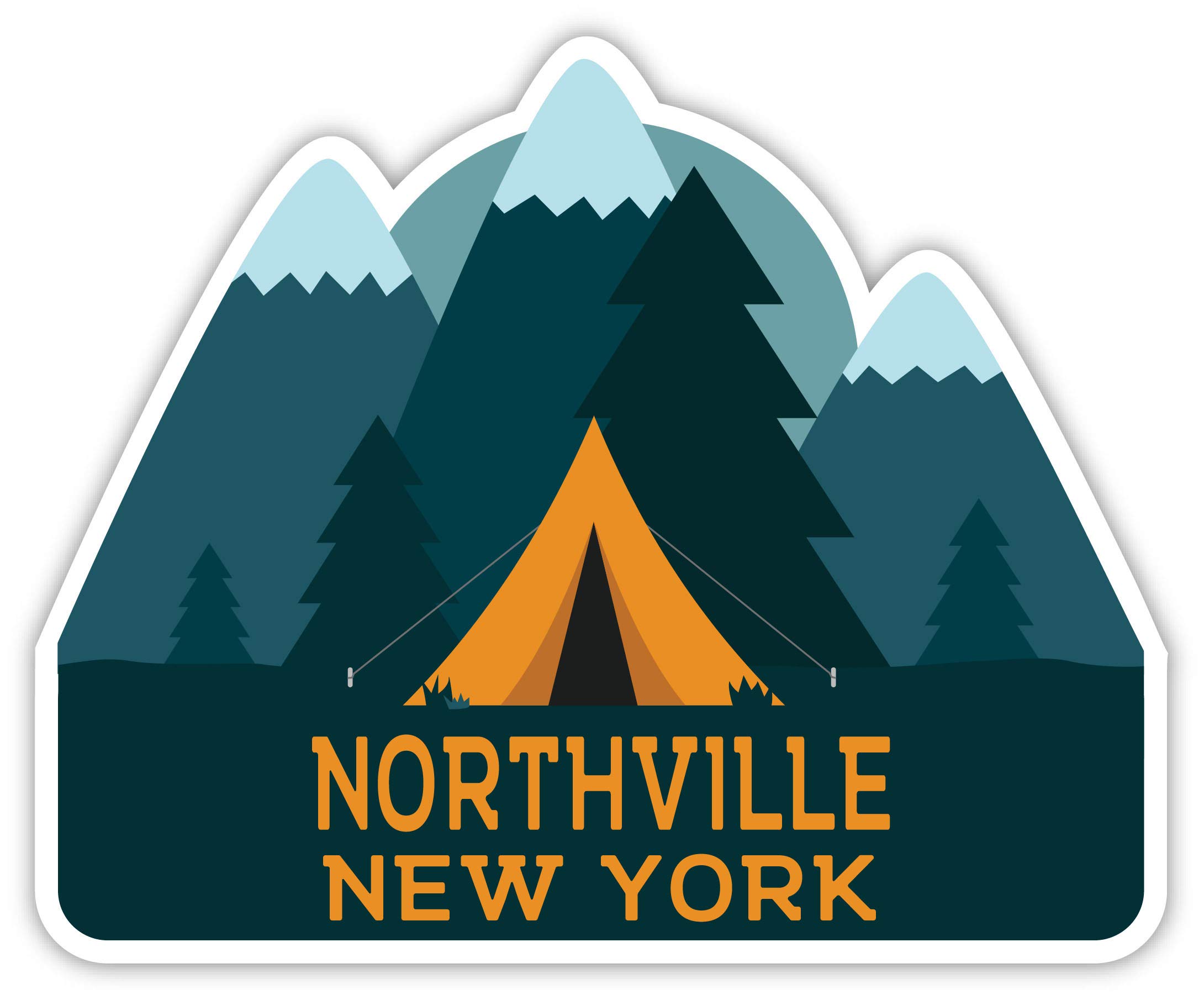 Northville New York Souvenir Vinyl Decal Sticker - 4 Inch Camping Tent Design for Cars, Laptops & Outdoor Gear | Perfect for Travel Enthusiasts & Adventure Lovers