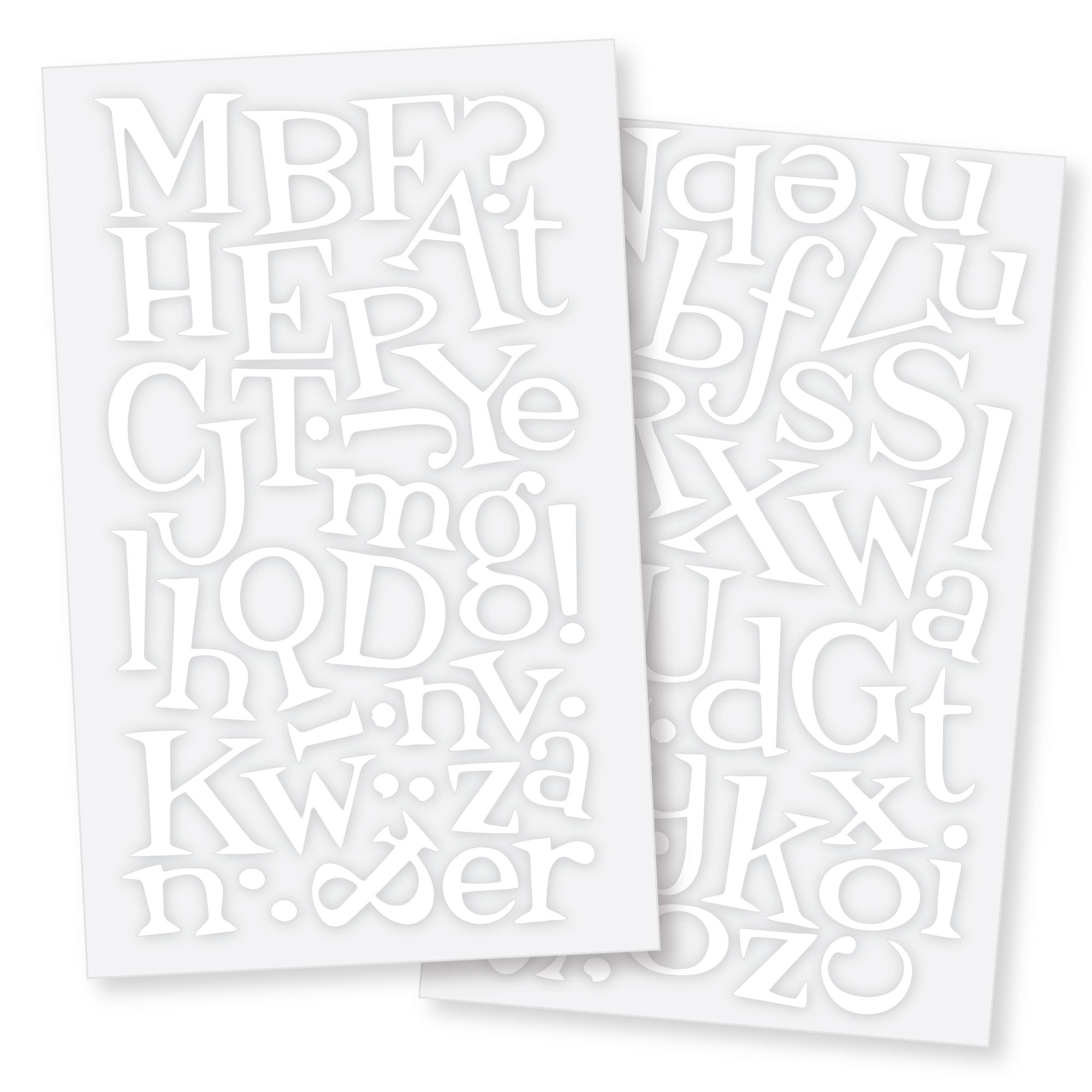 SEI 1.5 Inch Iron-On Letters for T-Shirts - Fun White Fabric Transfers (2 Sheets) - DIY Clothing Customization & Craft Projects