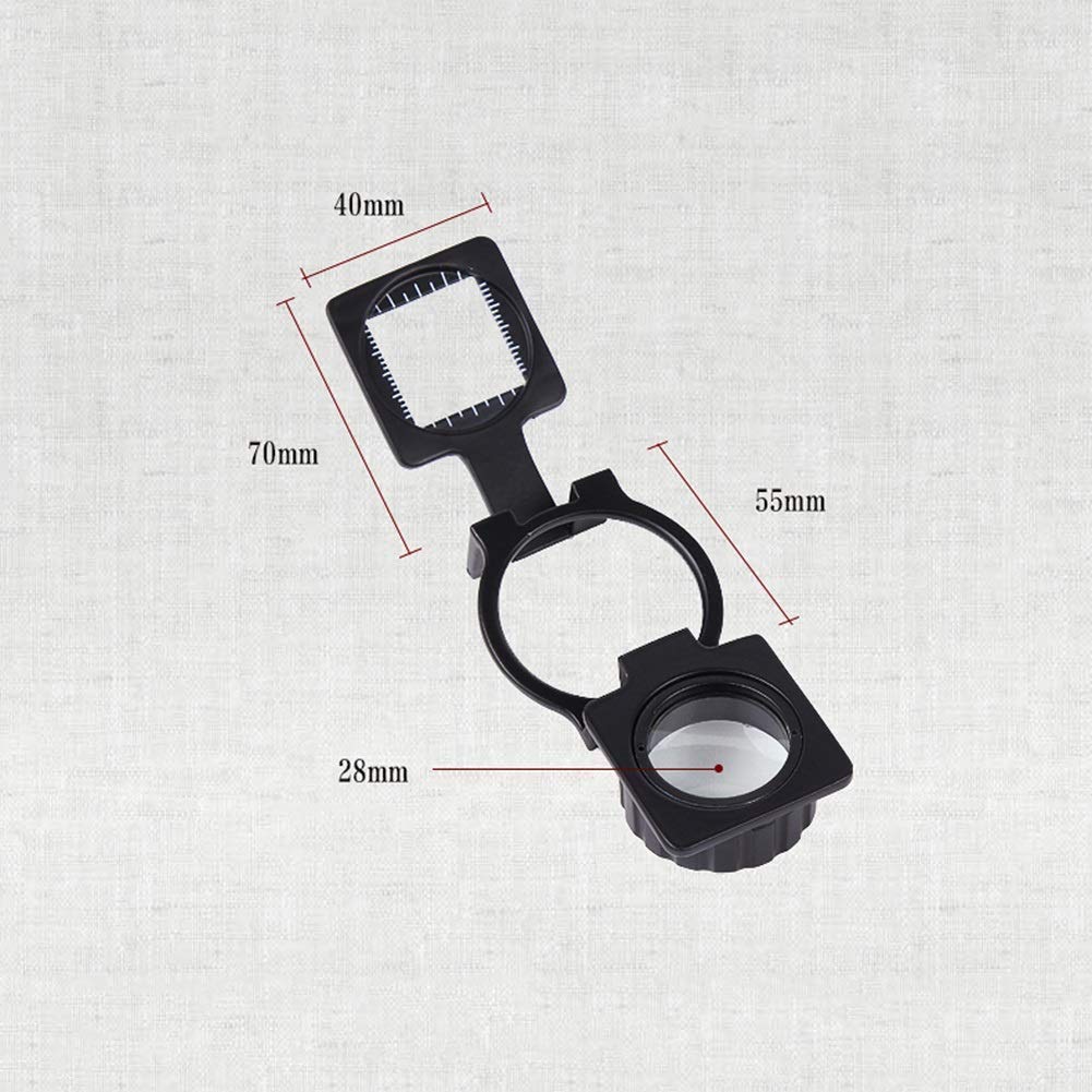 20X HD Optical Glass Magnifier - Full Metal Frame Folding Reading Magnifying Glass for Books, Photos, Stamps & Jewelry Inspection - High Definition Lens for Seniors & Hobbyists