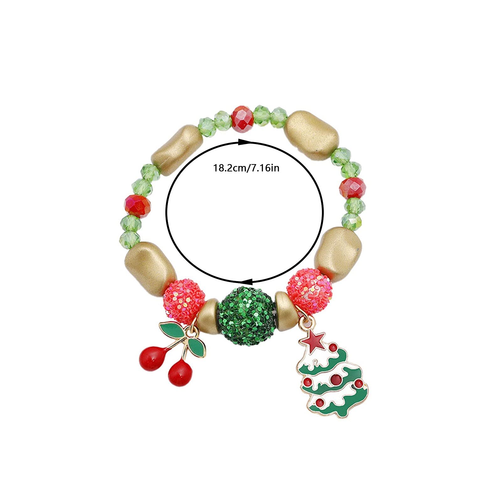 Johtae & Highlights Jewelry Santa Snowflake Charm Bracelet - Elegant Dainty Bracelet for Women, Teens & Adults - Perfect Christmas Gift for Students, Candy Lovers & Fashion Accessories - Great for Holidays, Parties & Everyday Wear