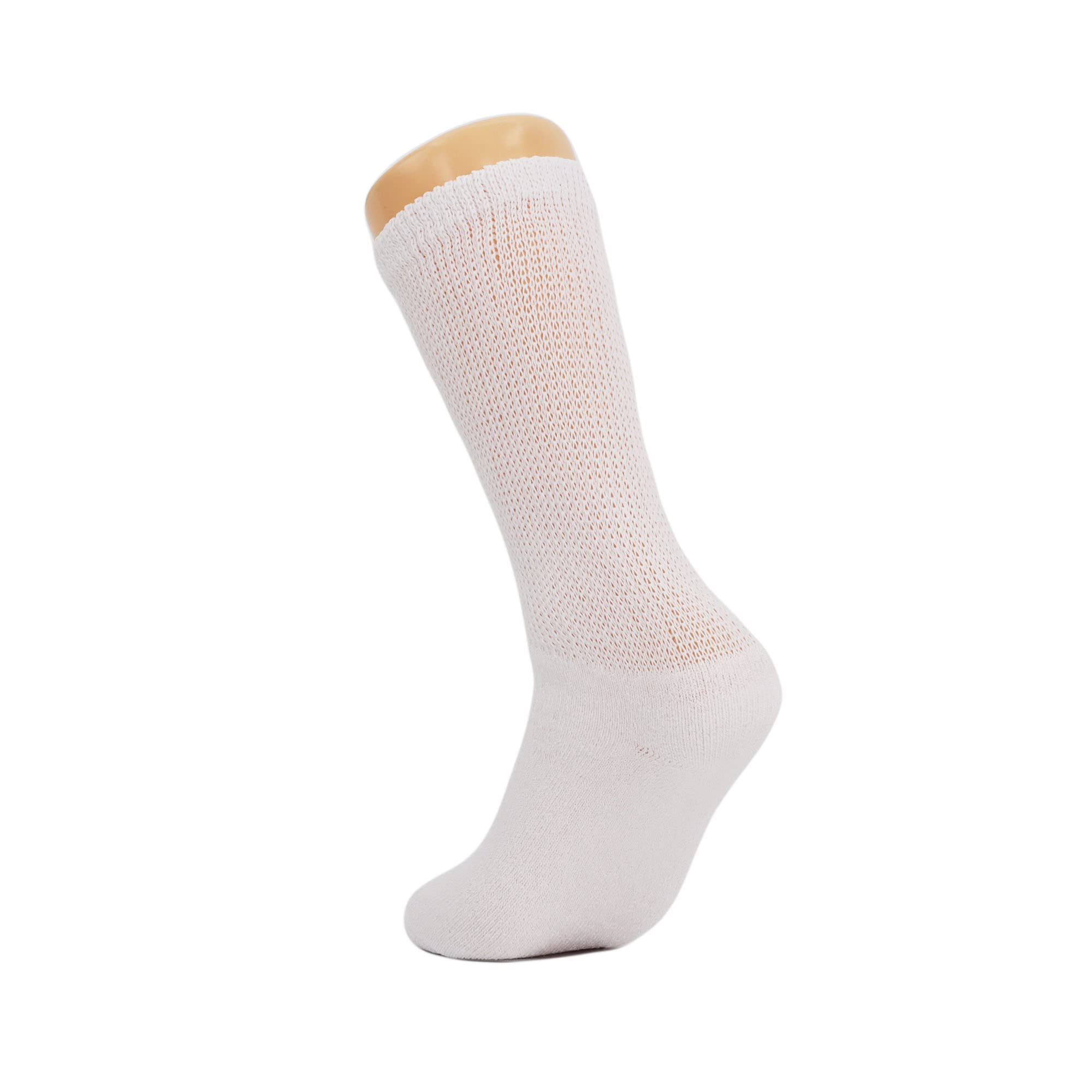 Premium Diabetic Socks for Men - Seamless Non-Binding Crew Socks with Loose Fit | American Made Comfort Socks for Diabetes, Swollen Feet & All-Day Wear | Ideal for Work, Travel & Daily Activities