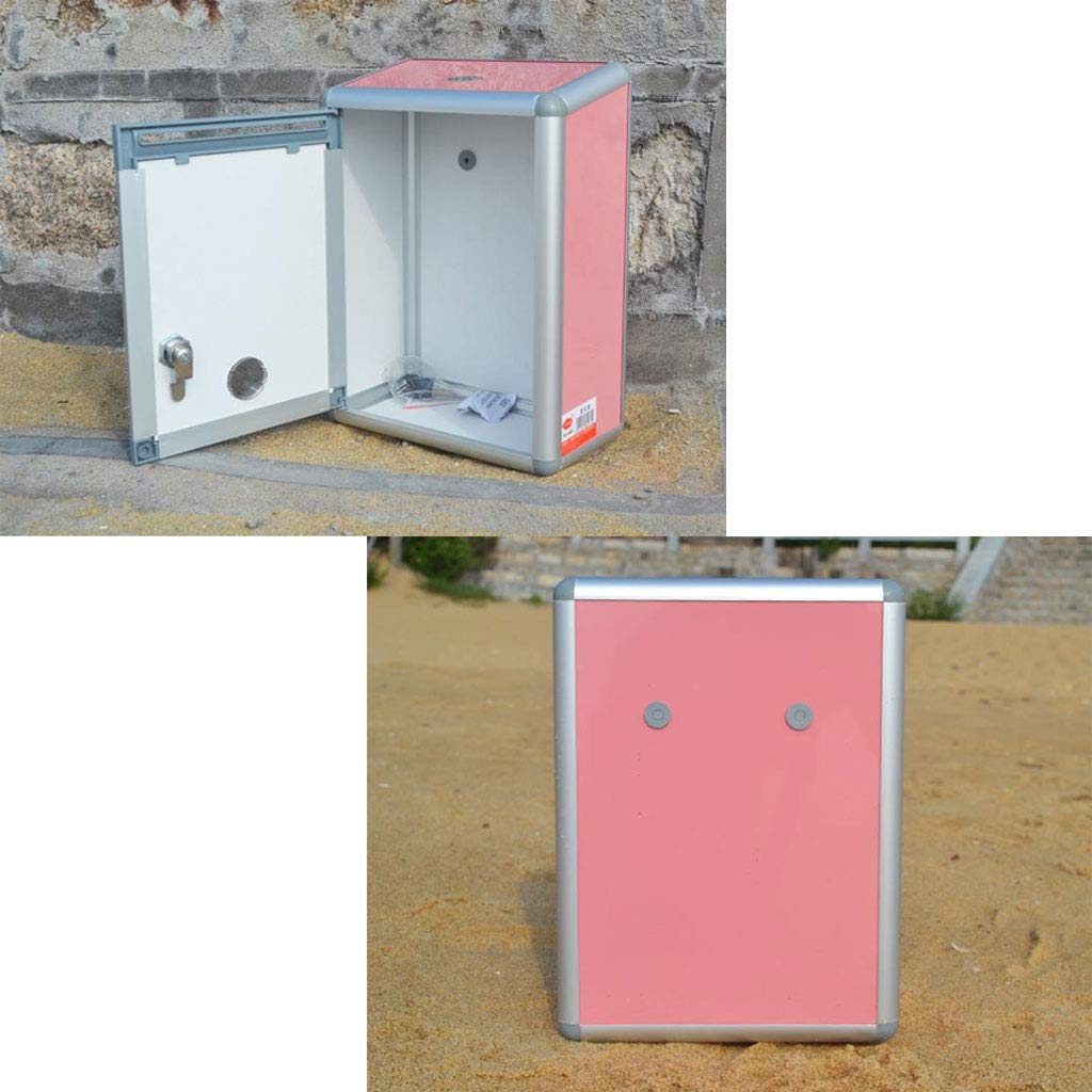 Pink Wall-Mounted Mailbox Villa Garden Suggestion Box for Home & Office - Decorative Outdoor Complaint & Feedback Box for Suggestions, Letters & Notes
