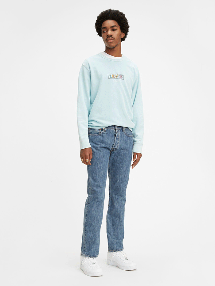Levi's 005010193 Men's 501 Original Fit Jeans - Medium Stonewash Denim Pants for Casual Wear & Everyday Style | Perfect for Work, Dating & Weekend Outfits
