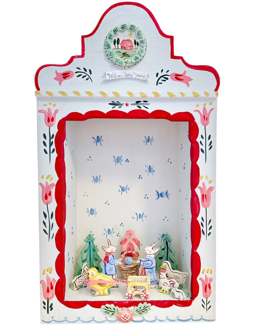 Spring & Easter Grotto Decor - Welcome Happy Morning Sign - Perfect for Home, Garden & Easter Party Decorations
