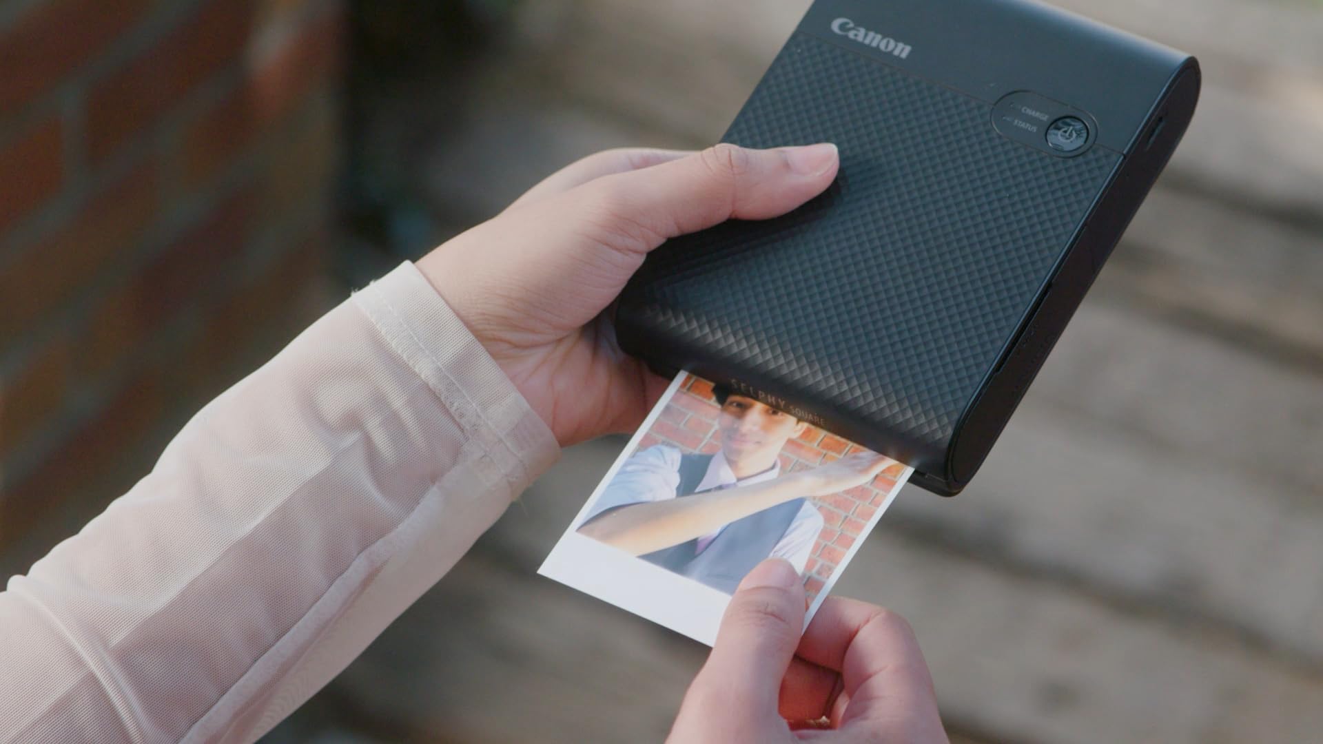 Canon SELPHY Square QX10 Compact Portable Photo Printer - Instant Print from Phone, AirPrint Compatible, Wireless Mobile Printing - Perfect for Travel, Parties & Home Decor (Black)