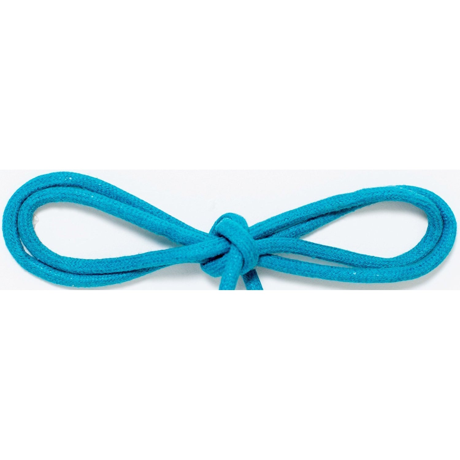 Premium Waxed Cotton Round Shoelaces - Thin Dress Laces with Metal Tips, Custom Length (1 Pair) - Turquoise Blue for Dress Shoes, Boots & Casual Footwear