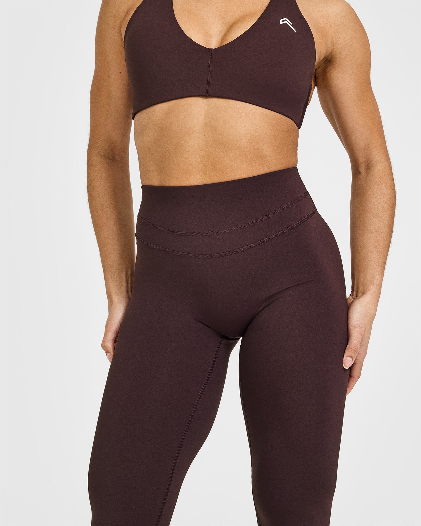 High Waisted Leggings for Women - Tummy Control Workout Yoga Pants in Plum Brown | Comfortable & Stretchy for Gym, Running, Lounge & Everyday Wear