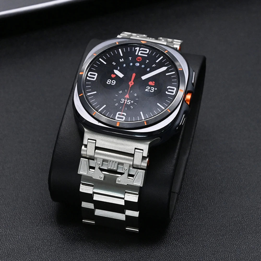 Premium Metal Bracelet for Samsung Galaxy Watch Ultra - Stainless Steel Band with Adjustable Clasp - Perfect for Workouts, Business & Everyday Wear