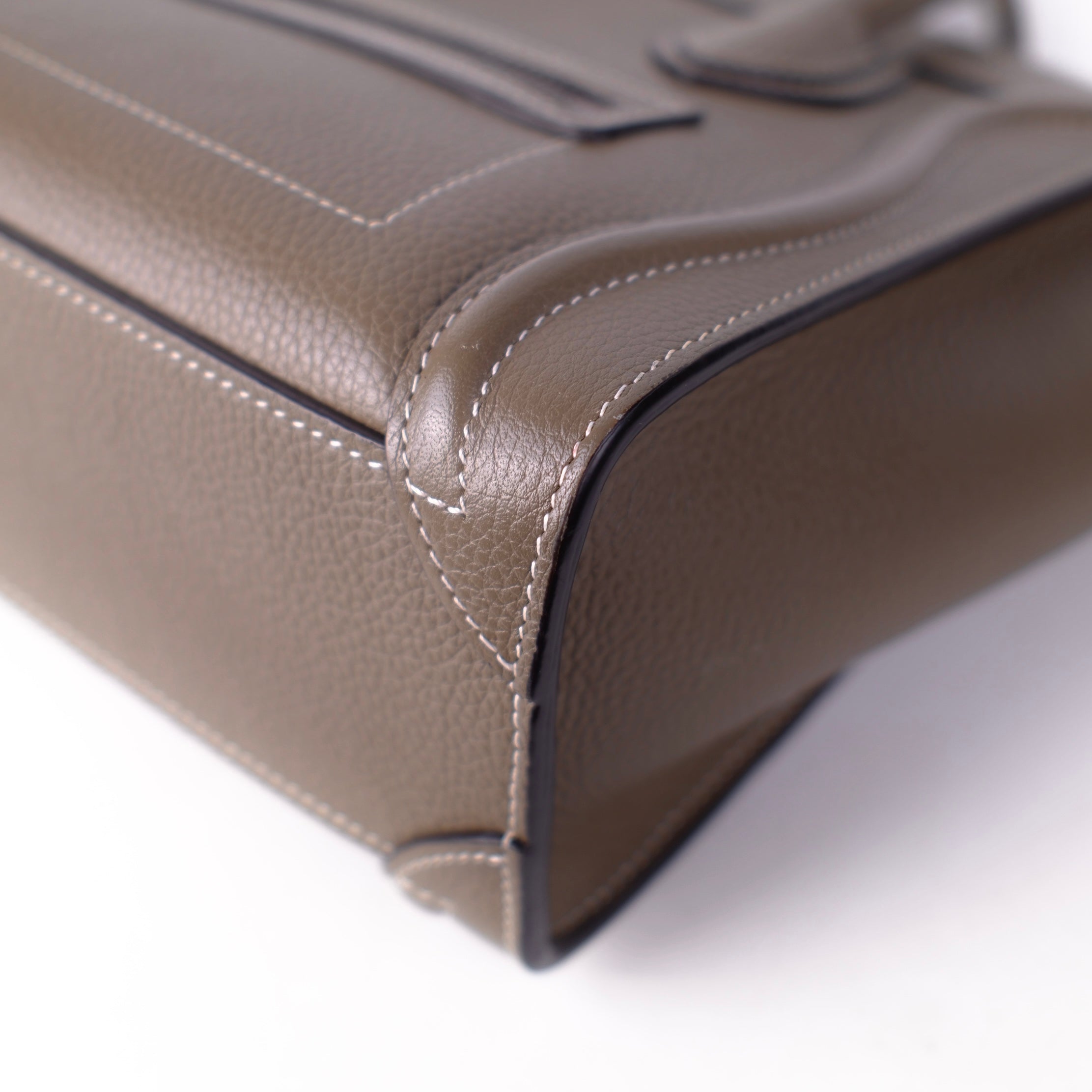 Celine Luggage Nano Bag in Taupe Calfskin Leather - Stylish & Durable Handbag for Women, Perfect for Work, Travel & Everyday Use