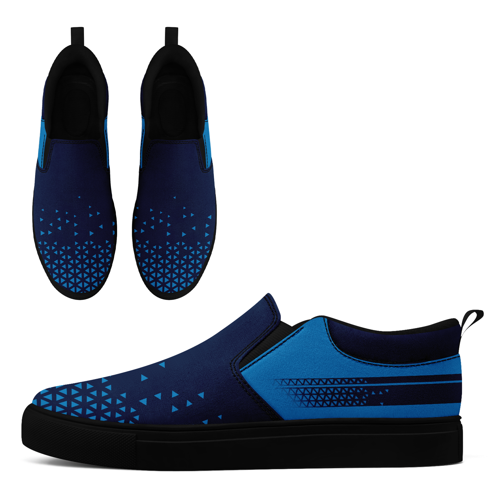 Custom Personalized Slip-On Canvas Sneakers for Men & Women - Handmade Breathable Comfortable Shoes for Casual Wear, Walking & Travel - FN071 E023042