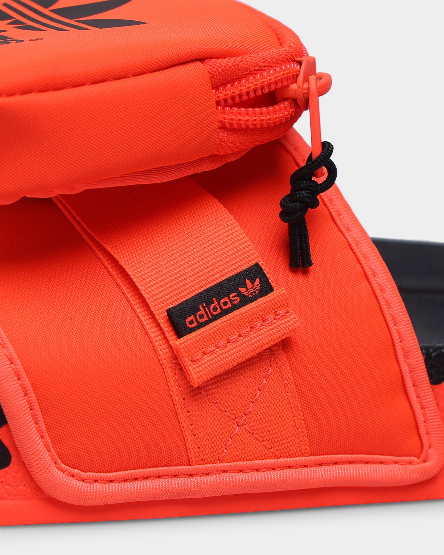 Adidas Pouchylette Slides for Men - Solar Red/Core Black Comfortable Summer Sandals | Perfect for Beach, Pool & Casual Wear
