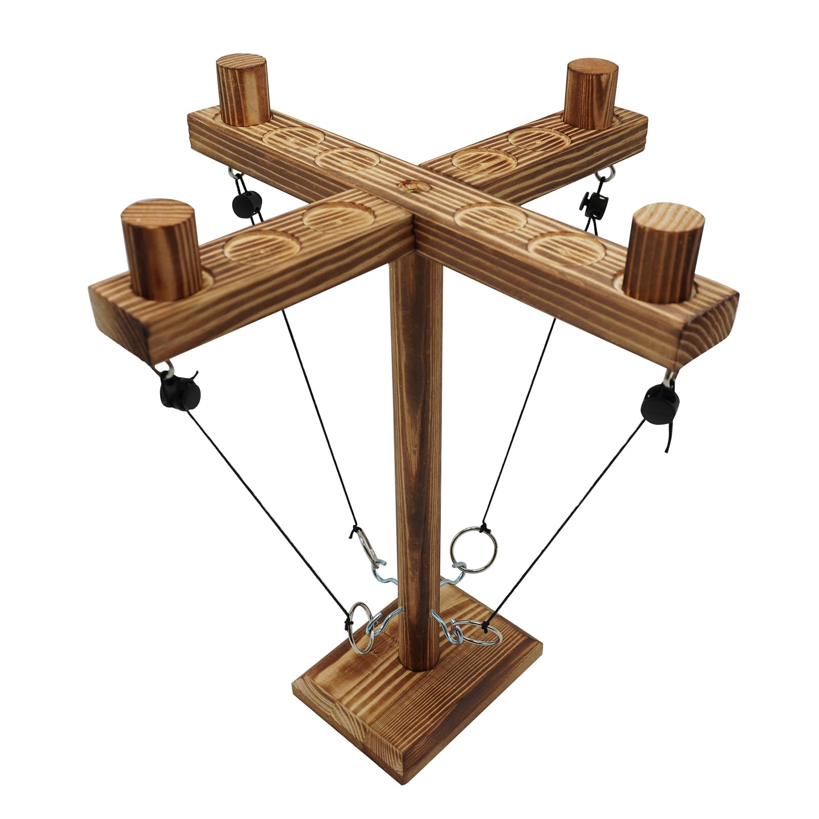 Premium Hook and Ring Toss Game for Adults - Large Ring on String Tabletop Game - Fun Bar, Family & Party Entertainment - Perfect for Indoor & Outdoor Gatherings, Backyard BBQs, and Game Nights