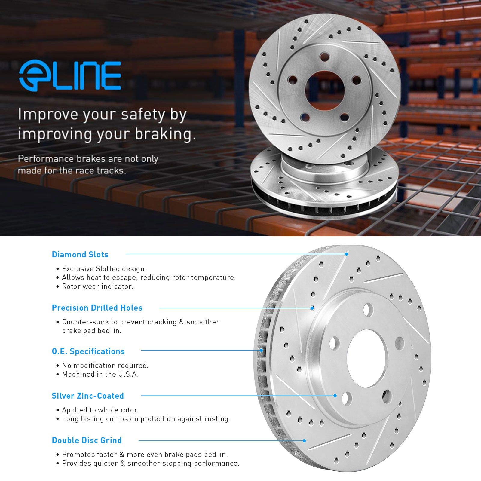 R1 Concepts Complete Front & Rear Brake Kit with Ceramic Pads and Rotors - CEC.39062.02 | High-Performance Braking System for Cars, Trucks & SUVs | Smooth Stops & Durable Protection for Daily Driving & Highway Use