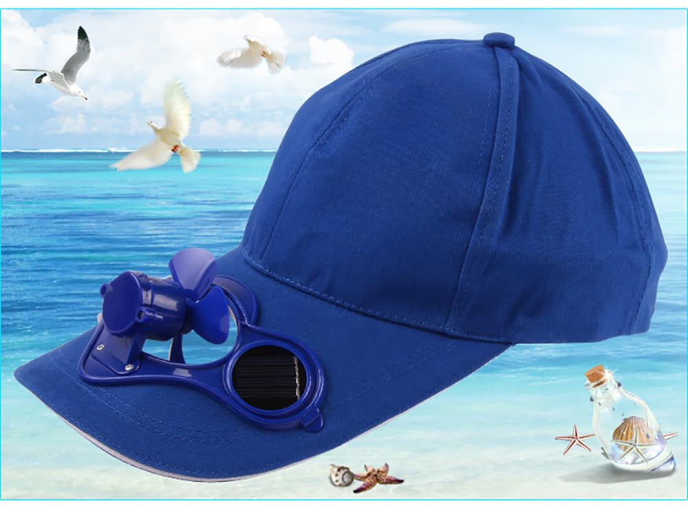 Solar Powered Cooling Baseball Cap - Adjustable Summer Hat with Built-in Fan for Outdoor Sports, Hiking & Travel - UV Protection & Breathable Design