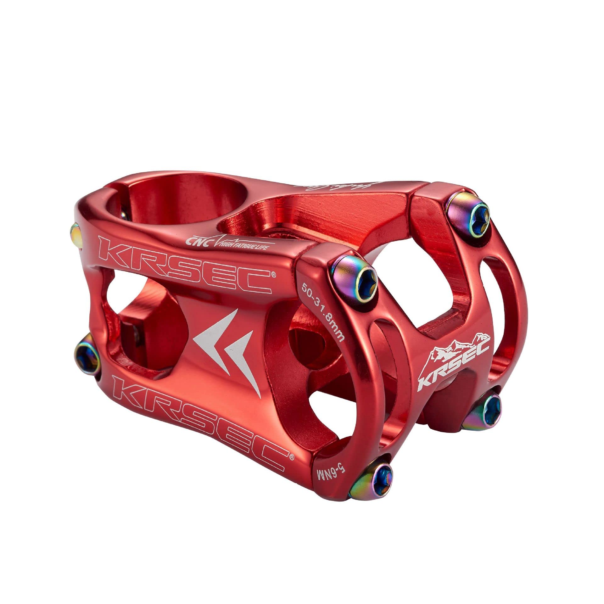 31.8mm 50mm Short Bike Stem - Lightweight Aluminum Alloy MTB Stem for Mountain Bike, Road Bike, BMX, DH, FR & Fixie - Perfect for Commuting, Trail Riding & Urban Cycling Accessories