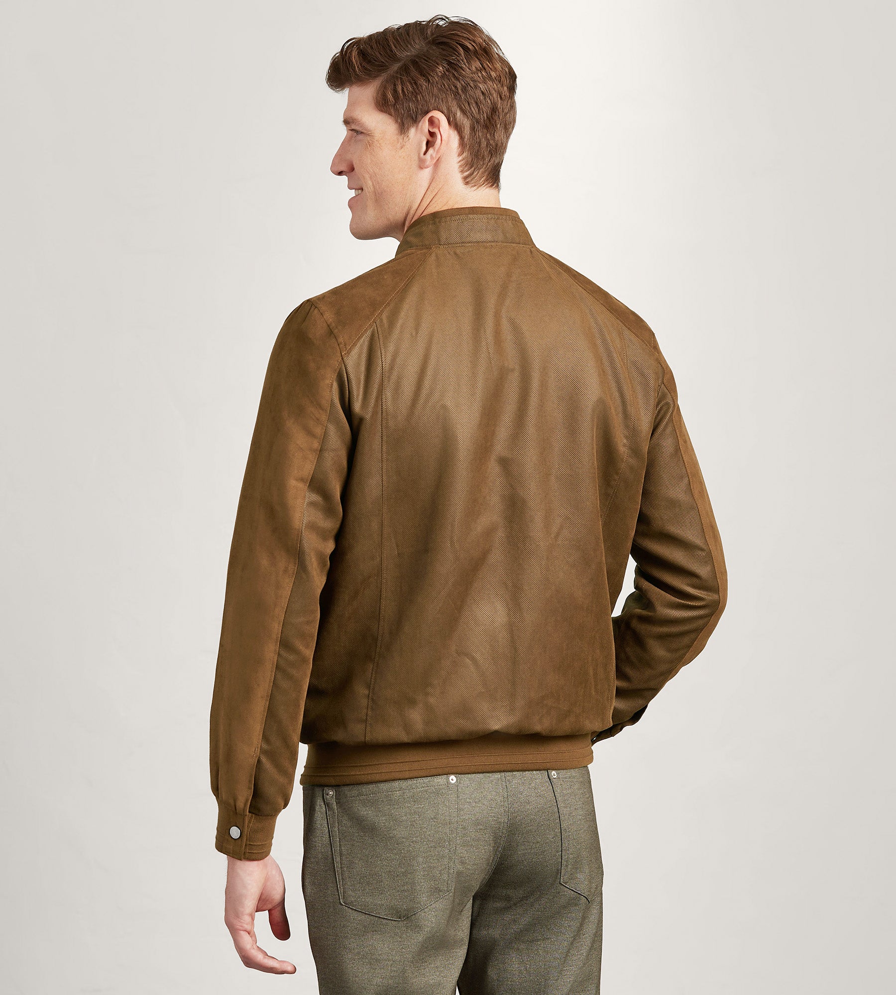 Modern Fit Vegan Suede Jacket for Men - Eco-Friendly Faux Leather Lightweight Jacket - Perfect for Casual Outings, Date Nights & Fall Layering