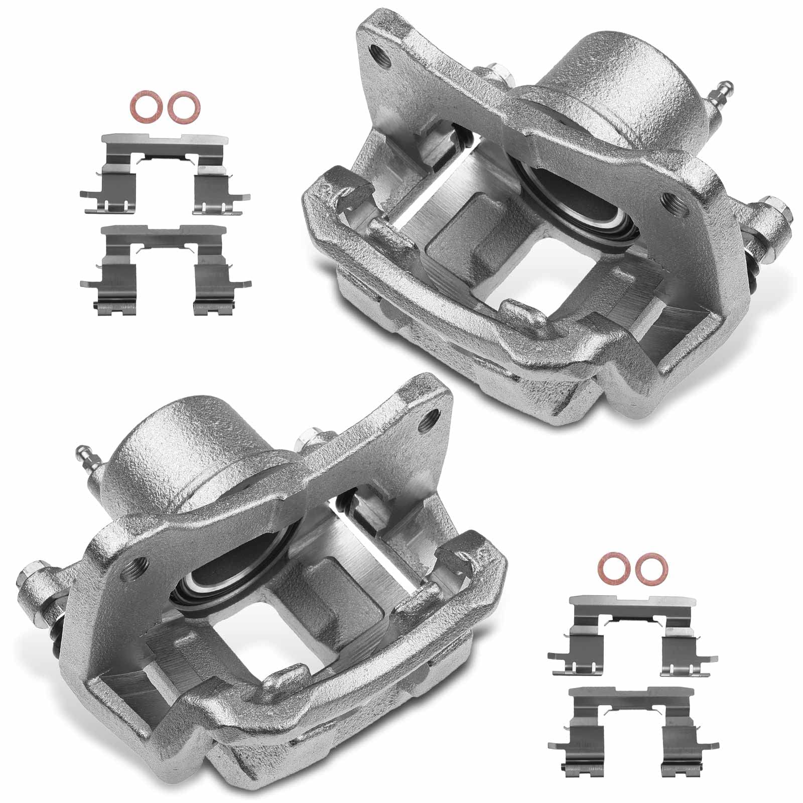 Premium Disc Brake Caliper Assembly with Bracket - Compatible with Toyota Prius 2001-2003 (Front Driver & Passenger Side) - 2-Piece Set - High-Performance Braking for Smooth Stops & Safe Driving