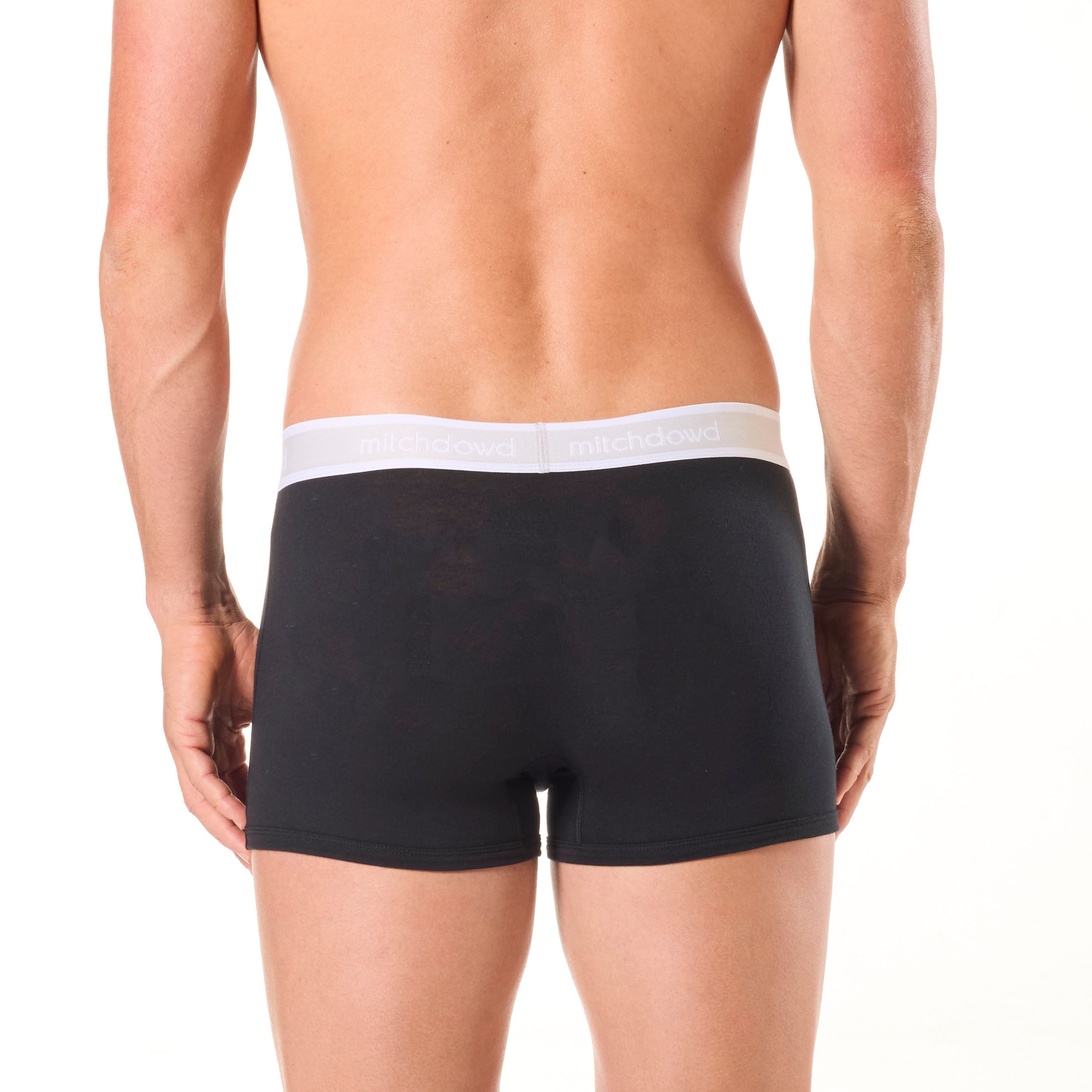 Men's Plain Cotton Trunk Underwear 5-Pack - Soft Breathable Boxer Briefs for Everyday Comfort | Black | Ideal for Workout, Lounge & Sleep