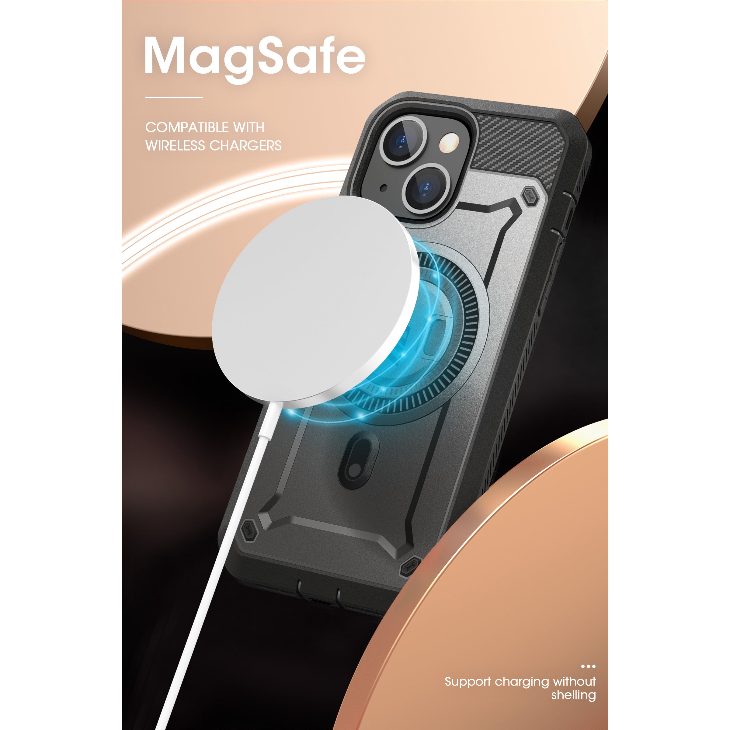 iPhone 14 Plus 6.7 Inch Unicorn Beetle Pro Mag Rugged MagSafe Case - Gun Metal | Shockproof & Drop Protection | Perfect for Outdoor Adventures, Work & Daily Use